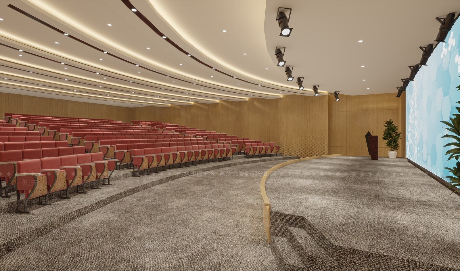现代报告厅3D模型下载【ID:1129754852】