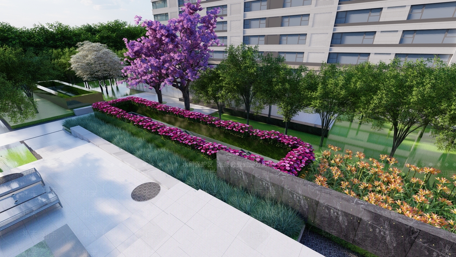 现代住宅景观SU模型下载【ID:1129762917】