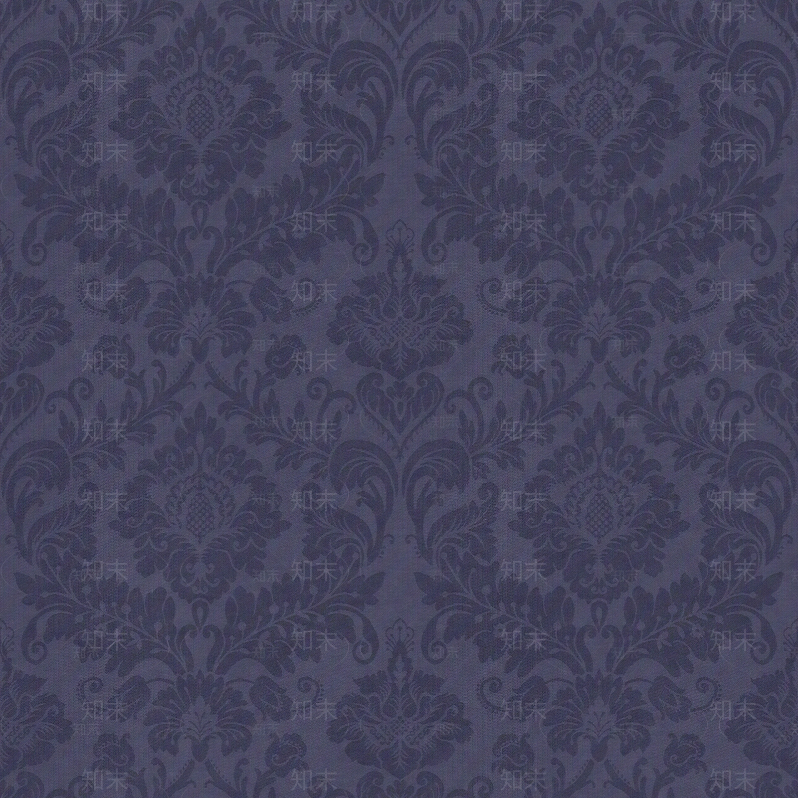 蓝色布料布材质丝绸大马士革墙纸贴图下载【ID:1129977766】