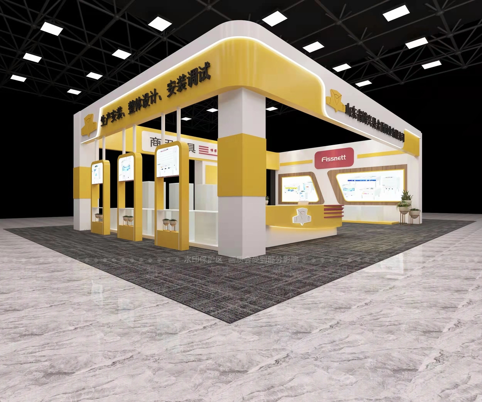 现代商场展区3D模型下载【ID:1129765701】