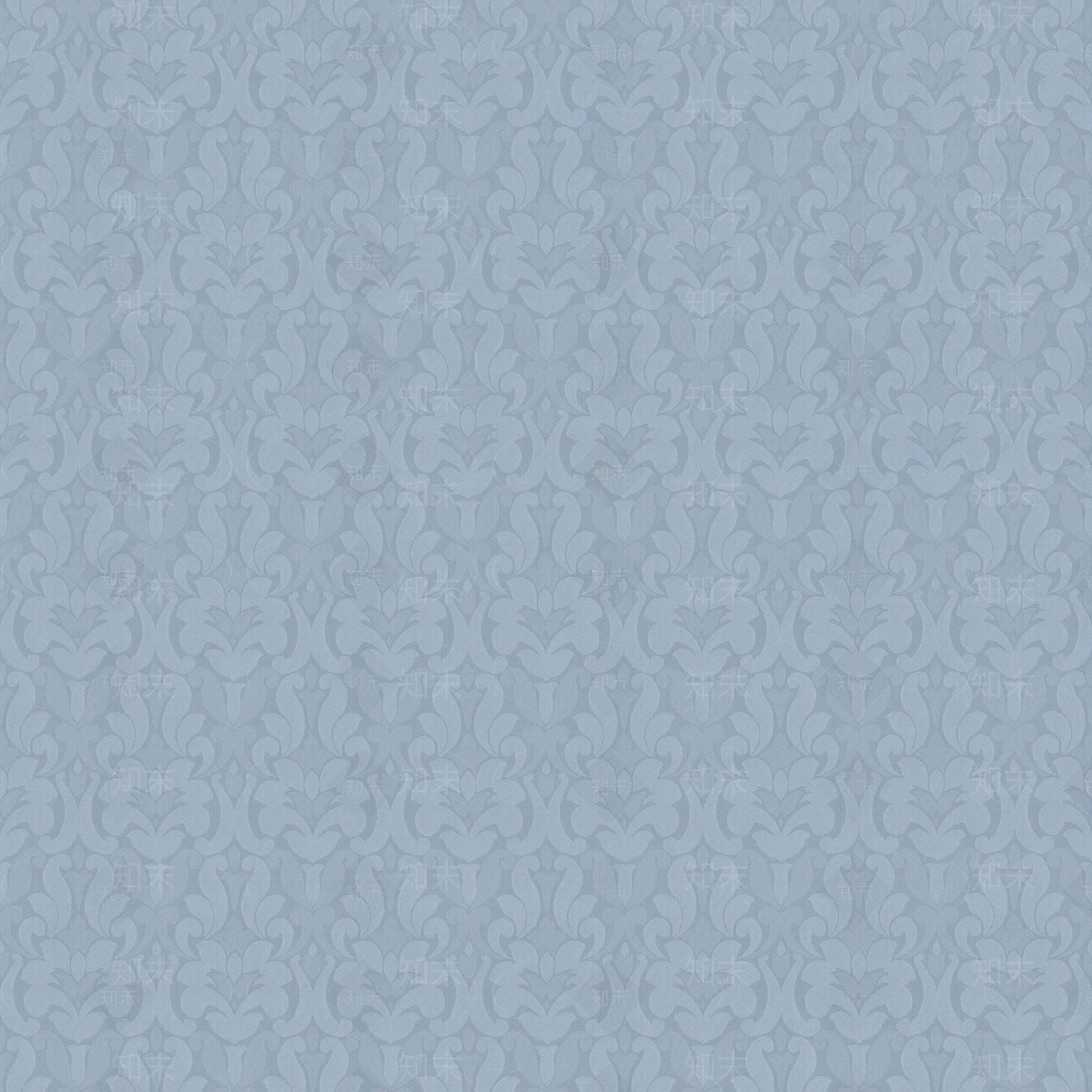 青色丝绸大马士革墙纸贴图下载【ID:1129977555】