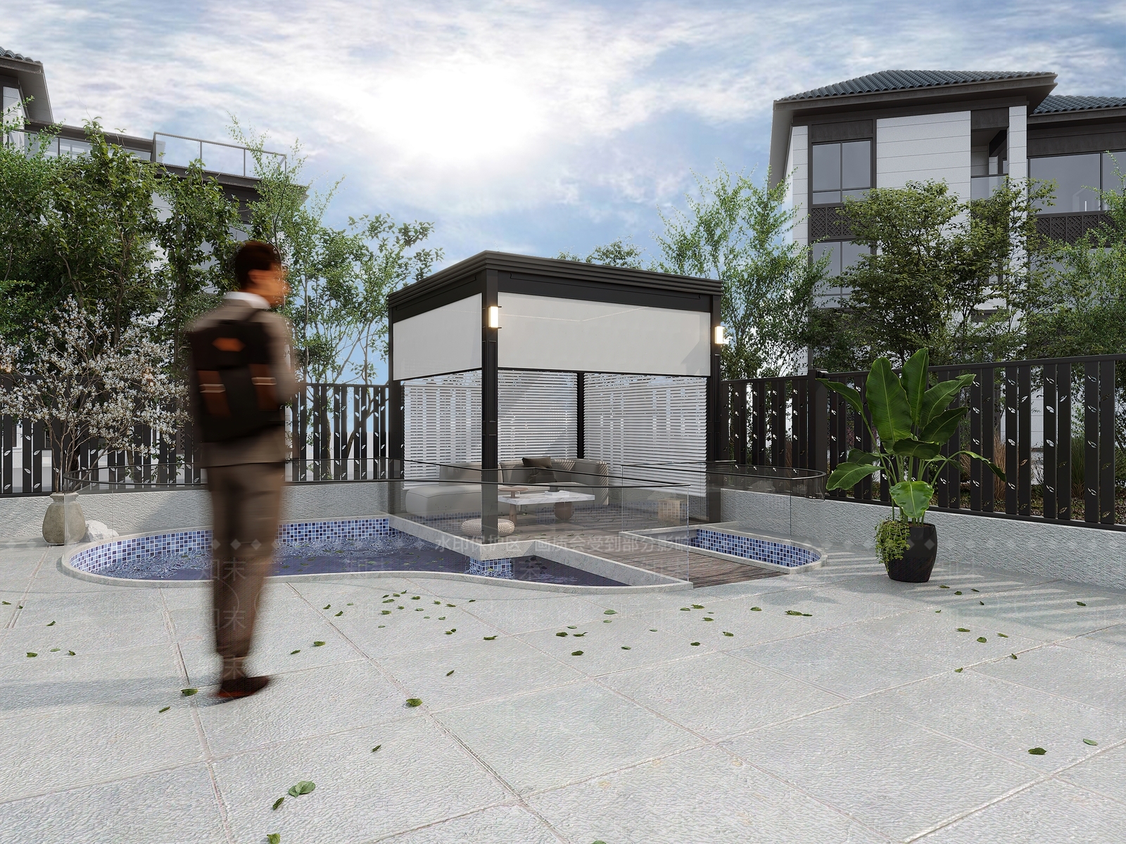 现代室外凉亭3D模型下载【ID:1130732254】