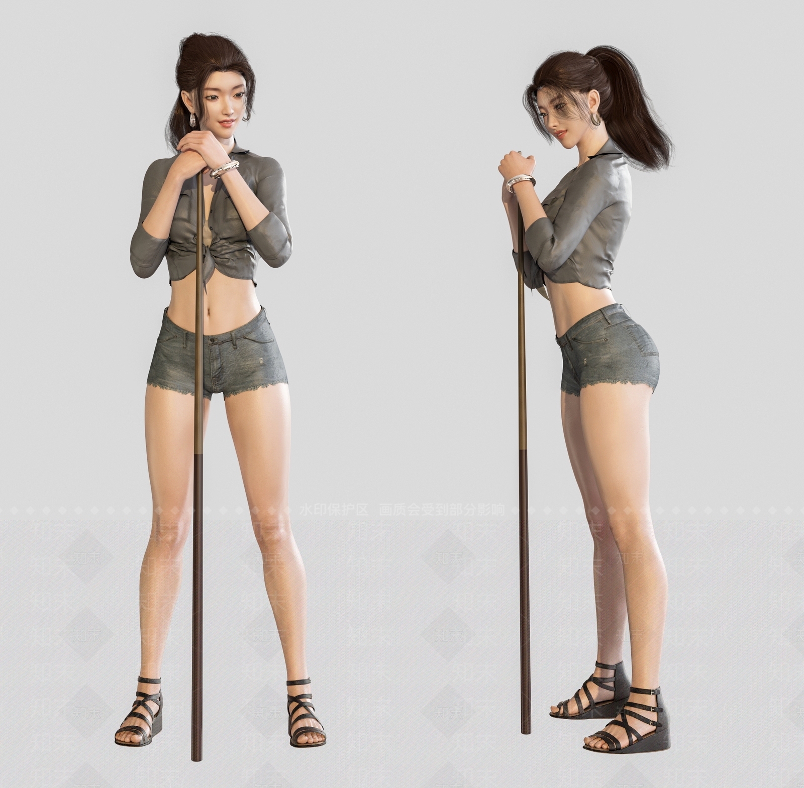 美女SU模型下载【ID:1129779704】