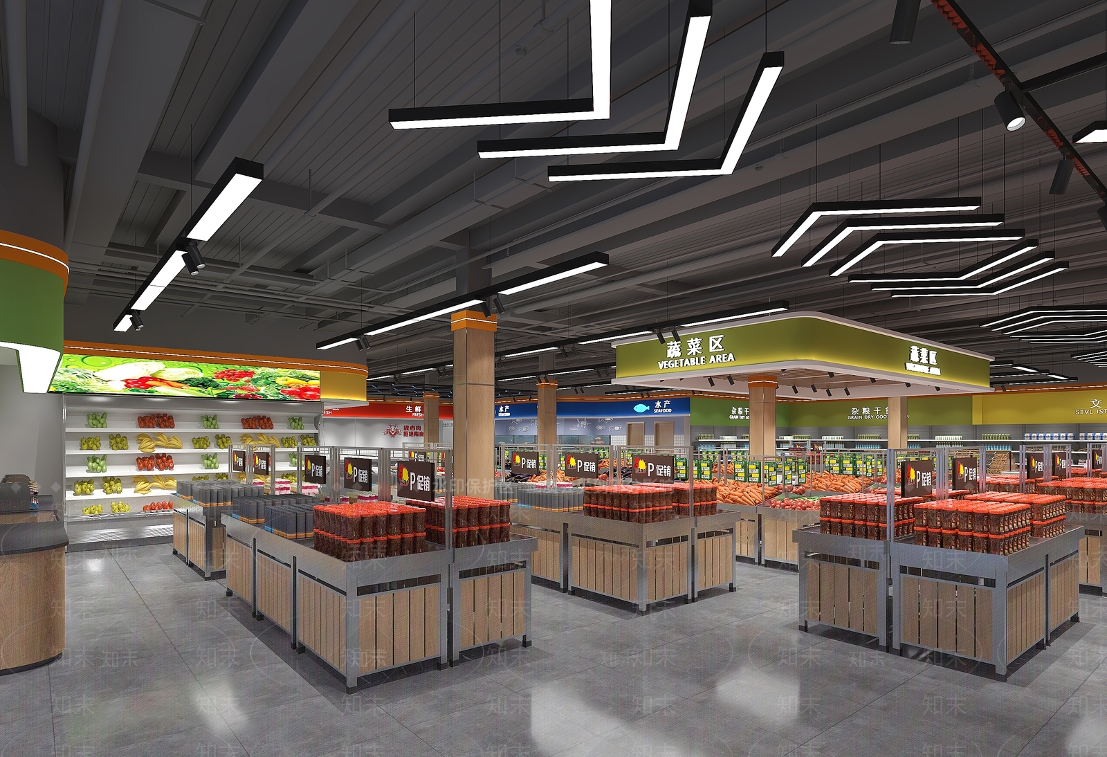 现代生活超市3D模型下载【ID:1129782380】