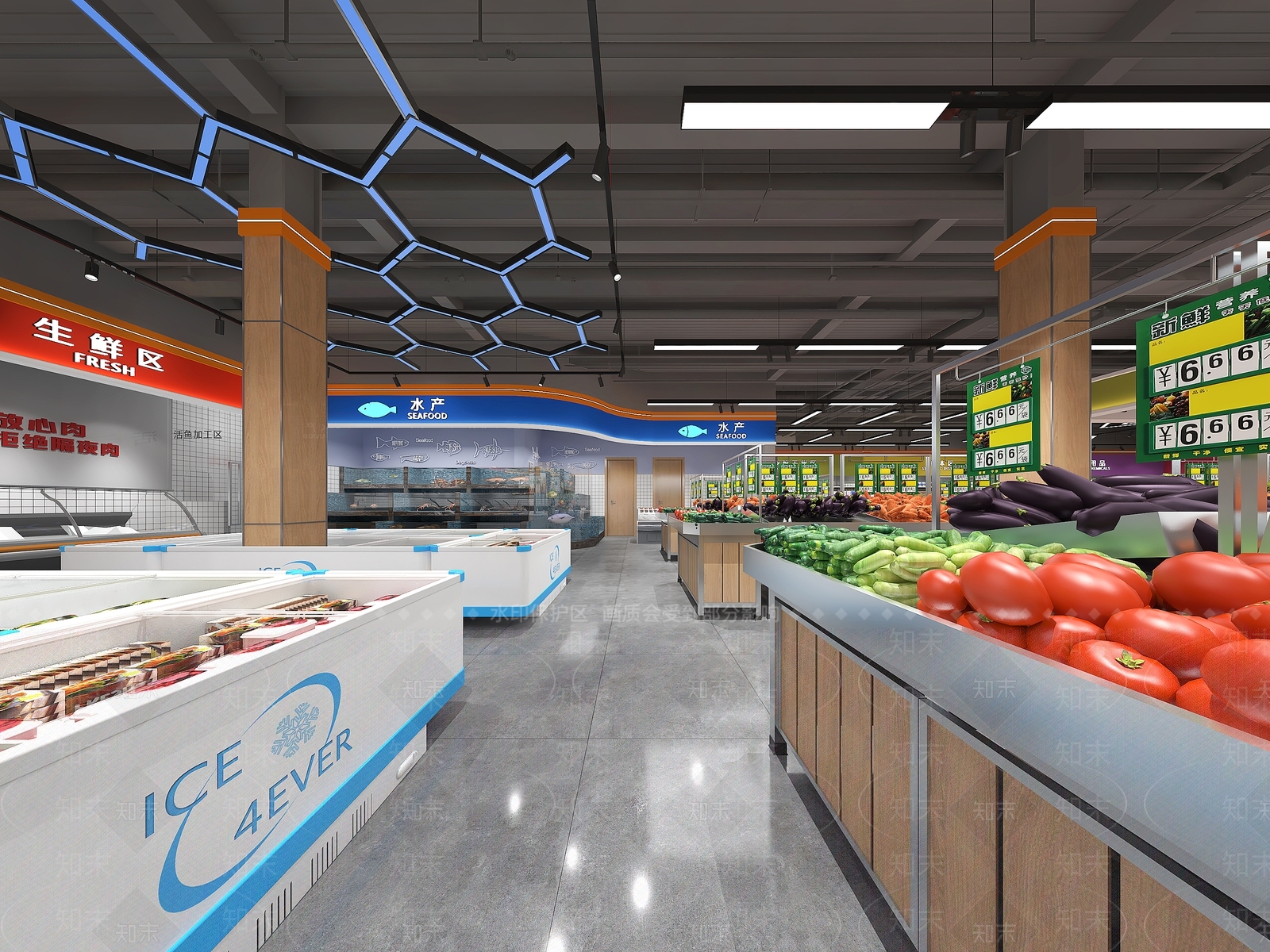 现代生活超市3D模型下载【ID:1129782380】