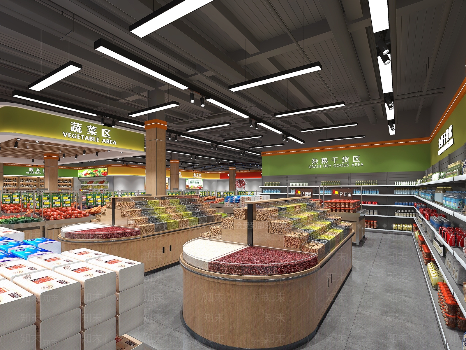 现代生活超市3D模型下载【ID:1129782380】