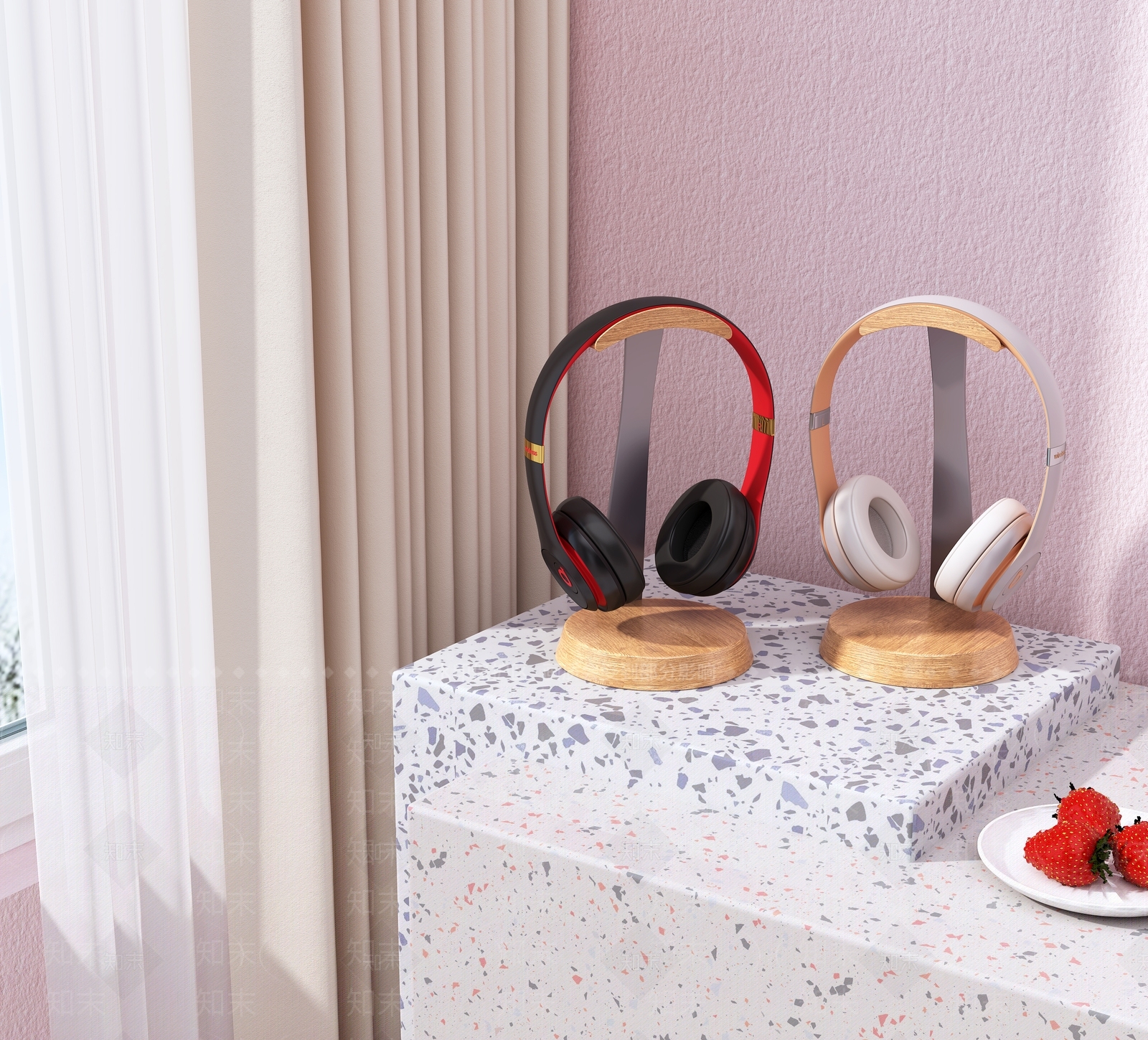 头戴式耳机3D模型下载【ID:1129792549】