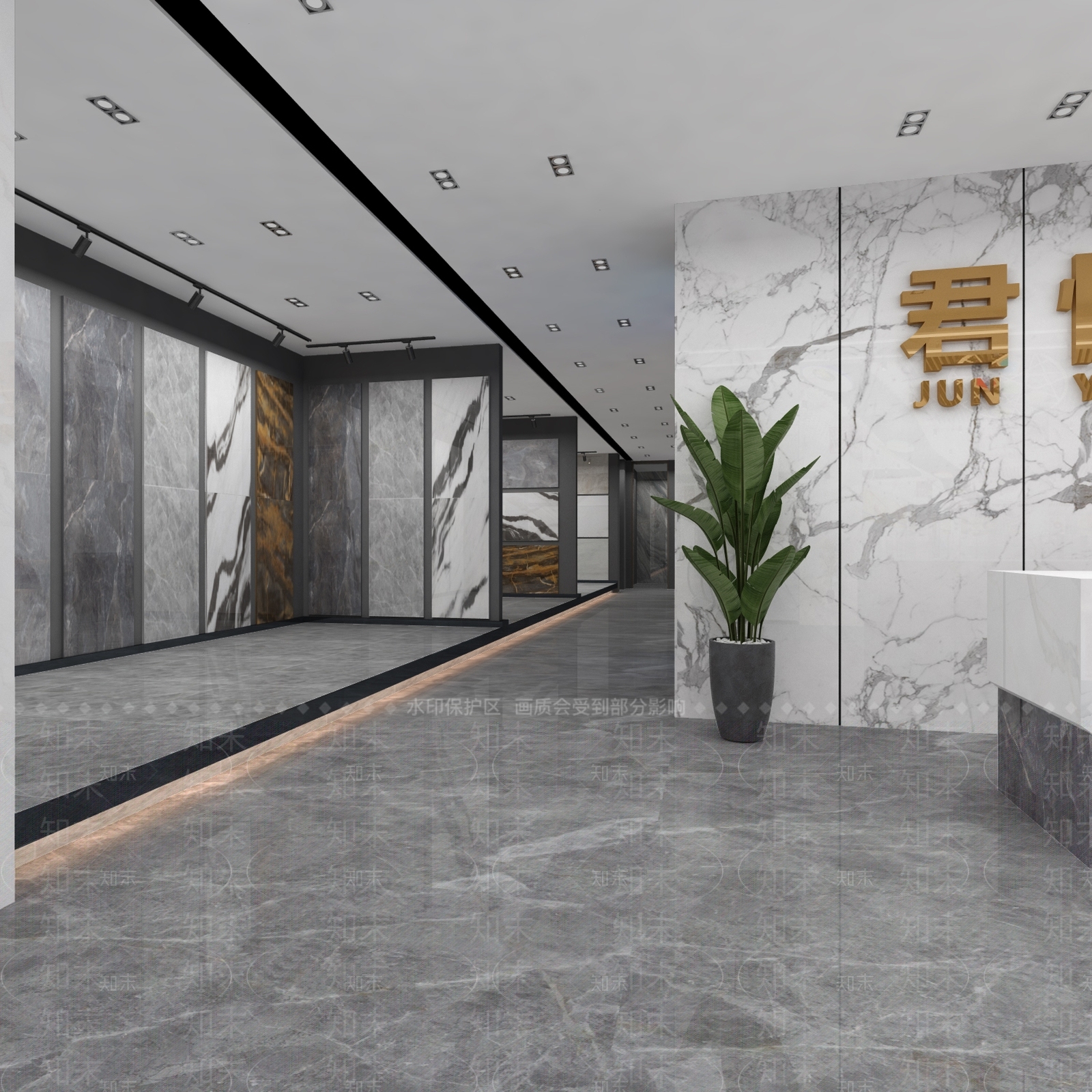 现代瓷砖专卖店3D模型下载【ID:1129795798】
