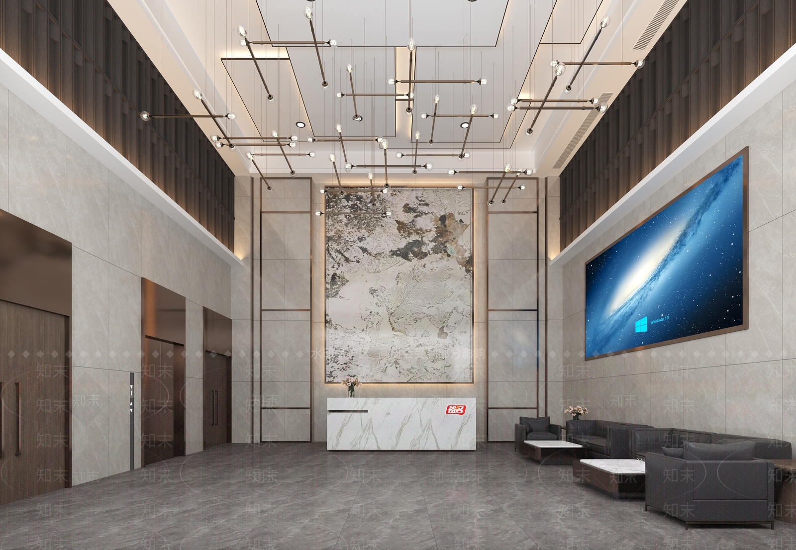 现代公司大堂3D模型下载【ID:1129806325】
