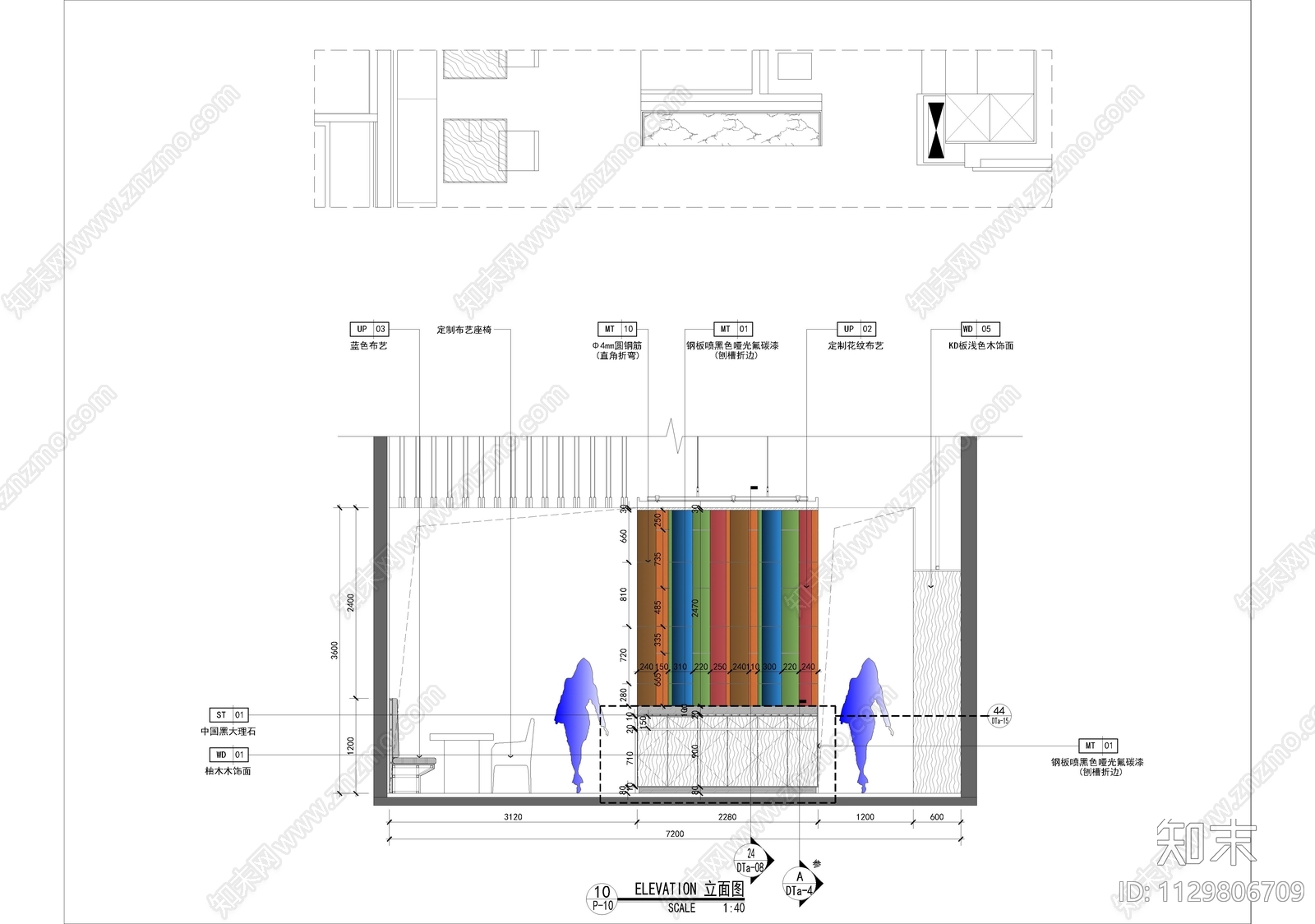 日式餐厅室内施工图下载【ID:1129806709】