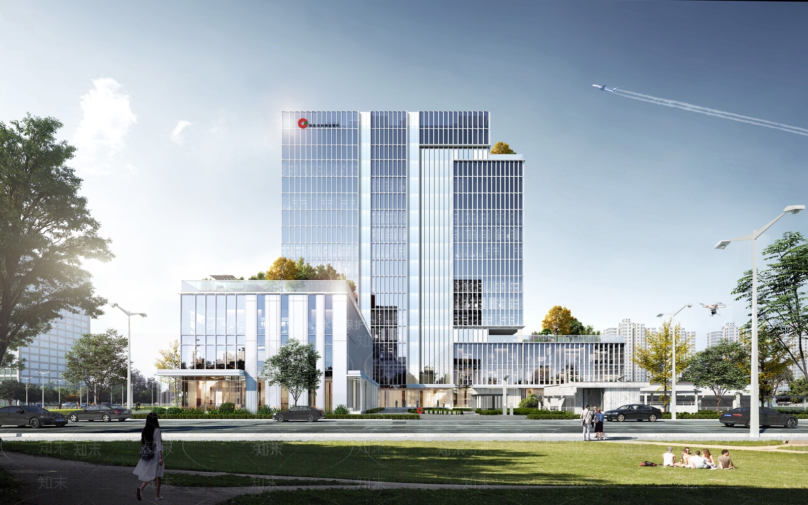现代金融建筑SU模型下载【ID:1129809852】