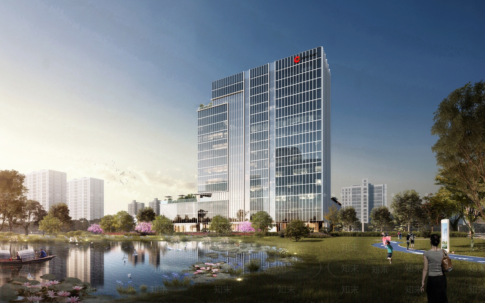 现代金融建筑SU模型下载【ID:1129809852】