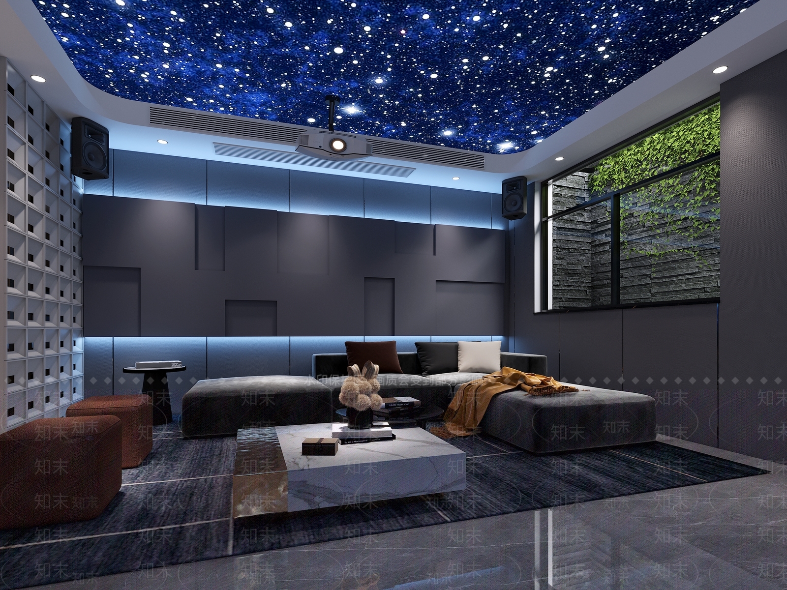 现代影音室3D模型下载【ID:1129814844】