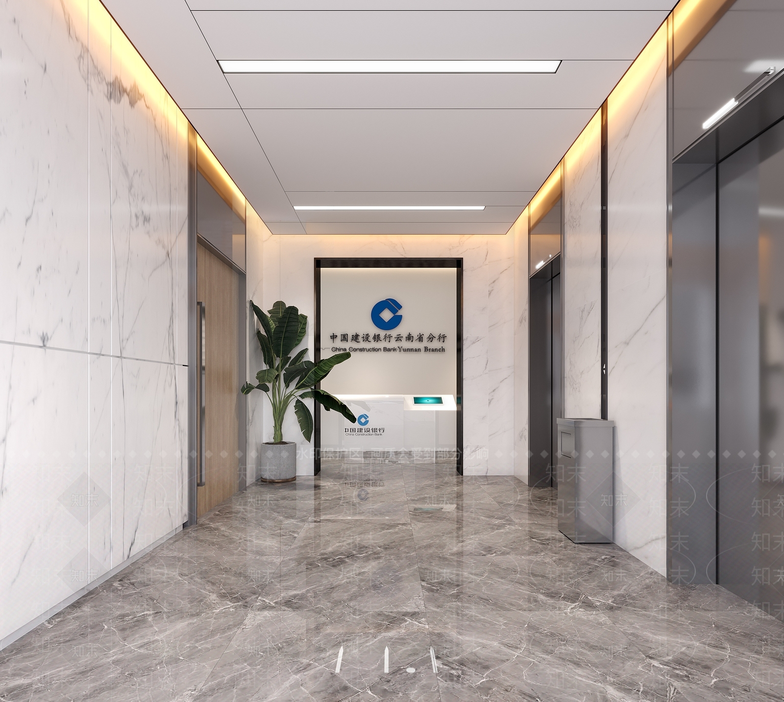 现代银行会议室3D模型下载【ID:1129816736】