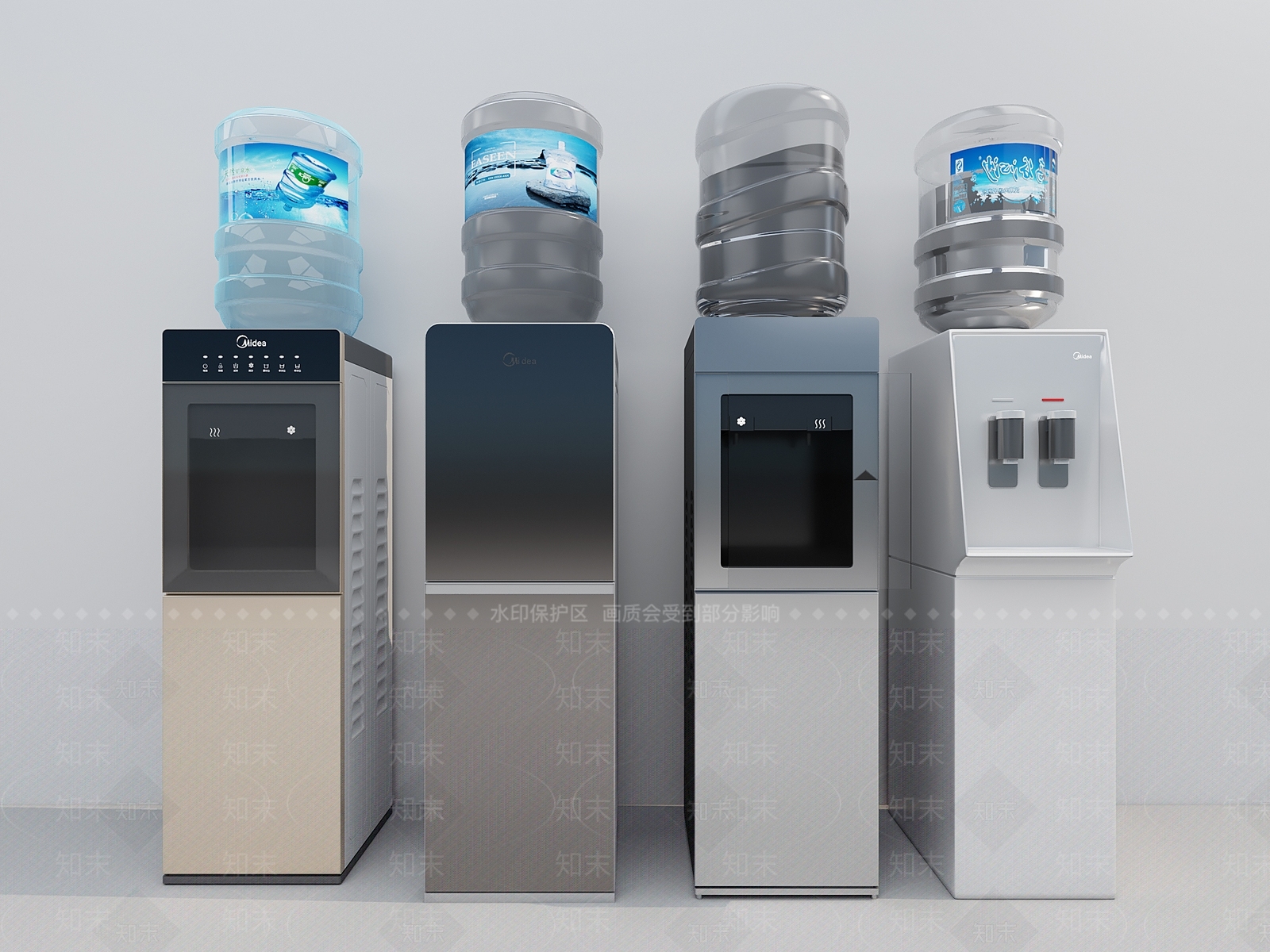 桶装饮水机3D模型下载【ID:1129819975】