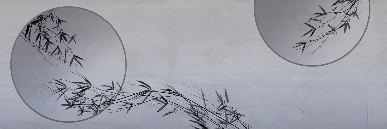 中式竹叶意境墙布壁纸贴图下载【ID:1129838373】