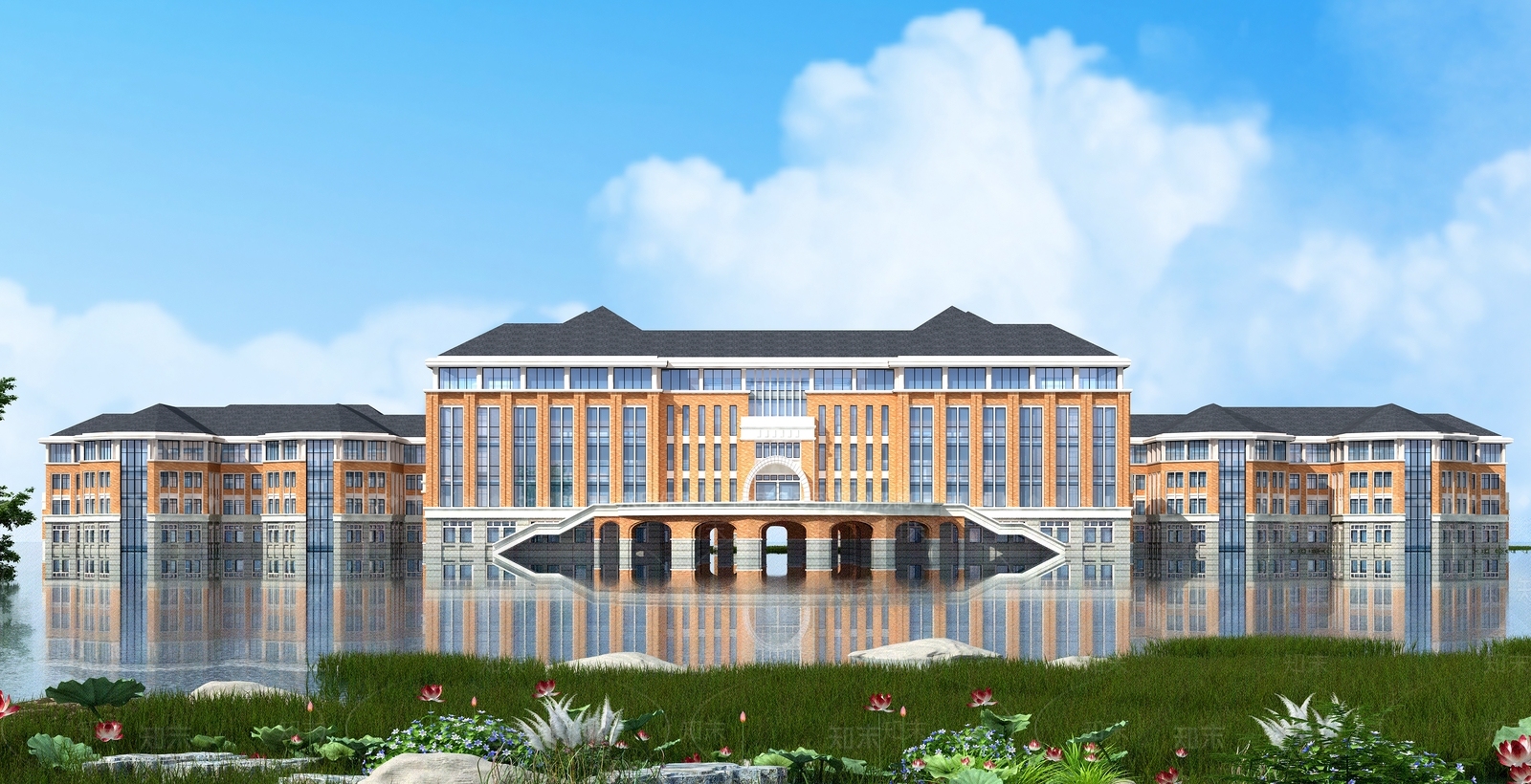 现代学校3D模型下载【ID:1129840172】