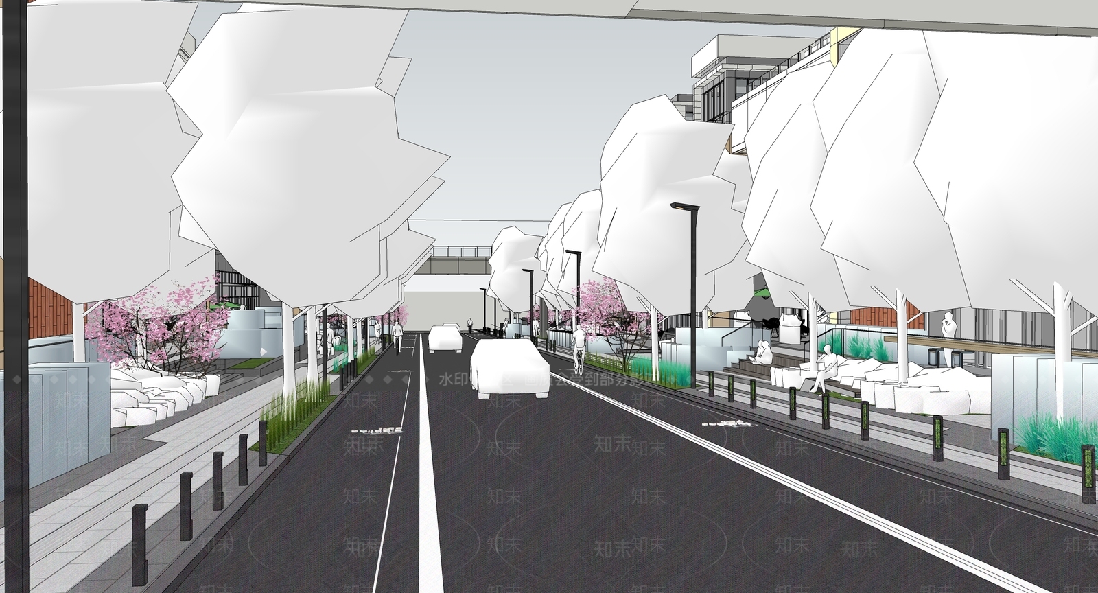 现代道路SU模型下载【ID:1129843941】
