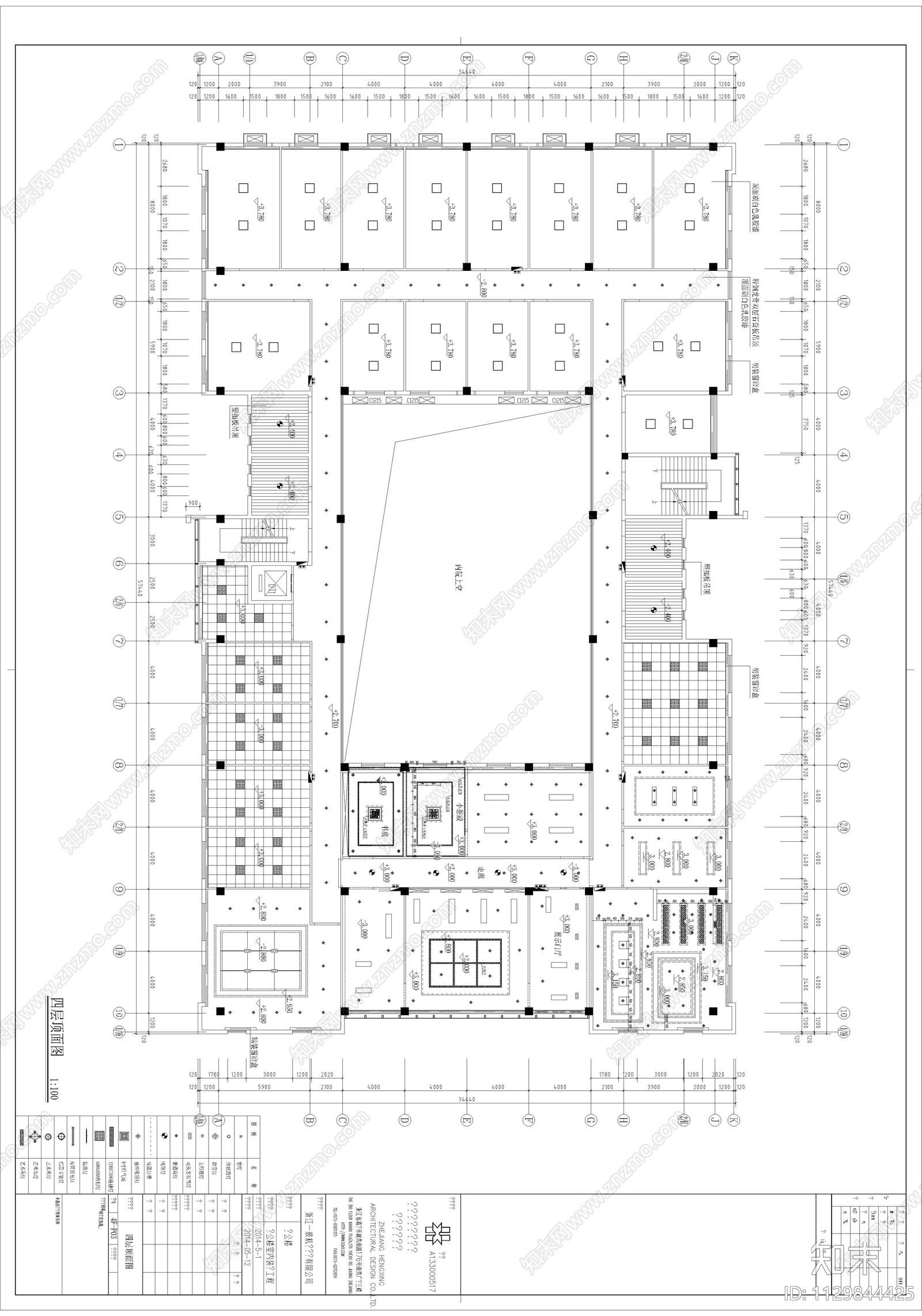 6450平米浙江一玻机电设备有限公司办公楼室内cad施工图下载【ID:1129844425】