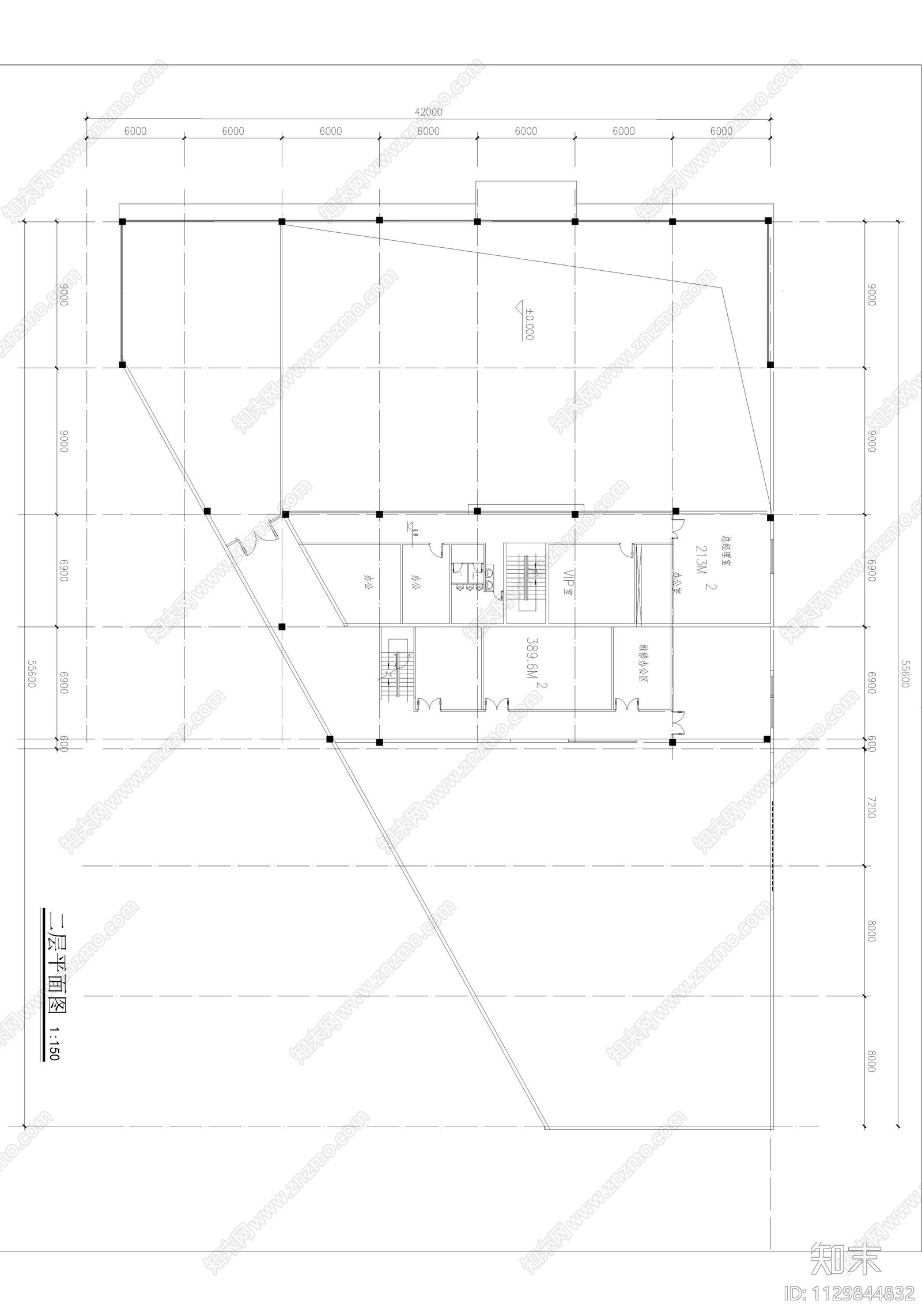 吉利汽车展厅cad施工图下载【ID:1129844832】