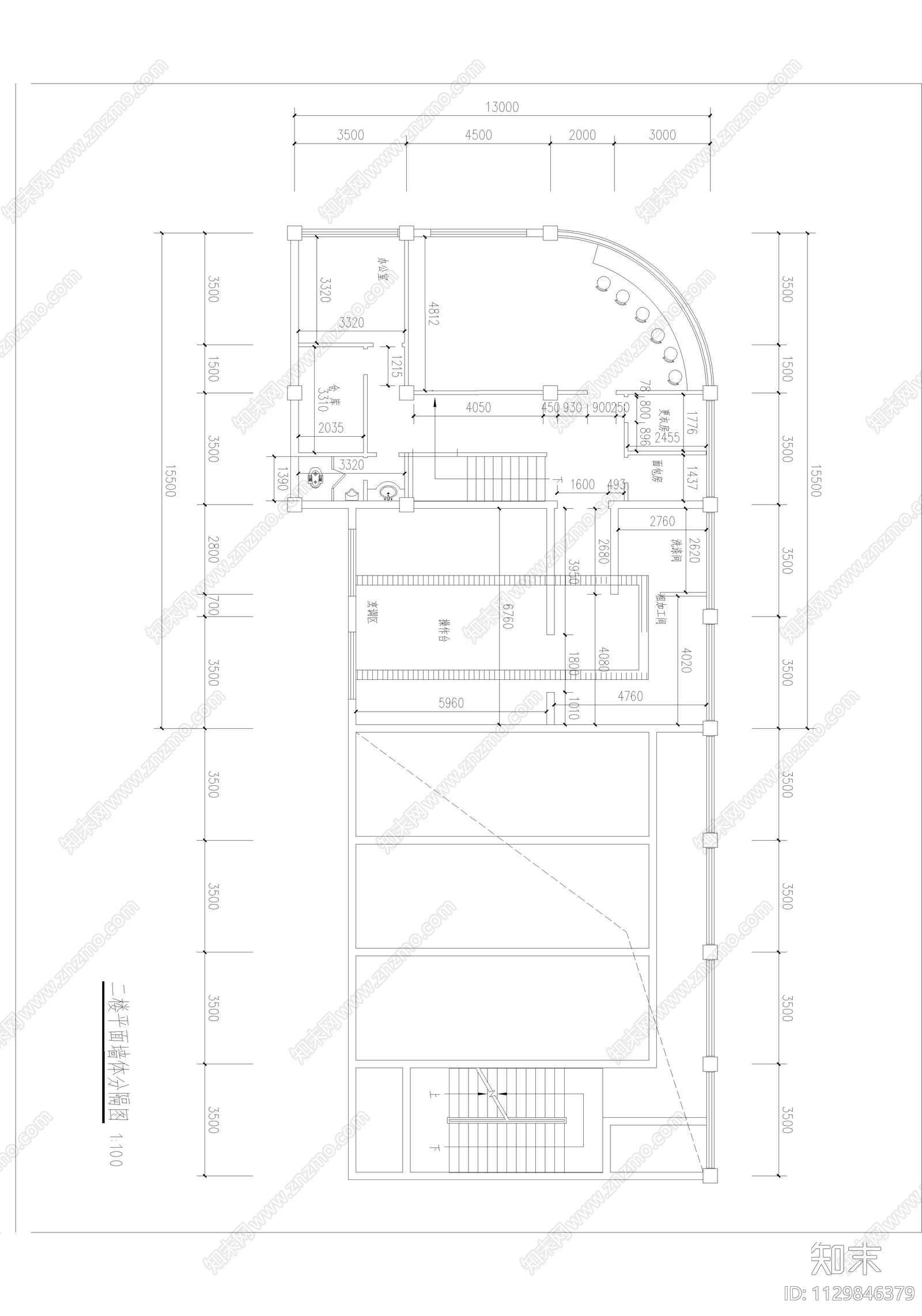 日丰面馆cad施工图下载【ID:1129846379】