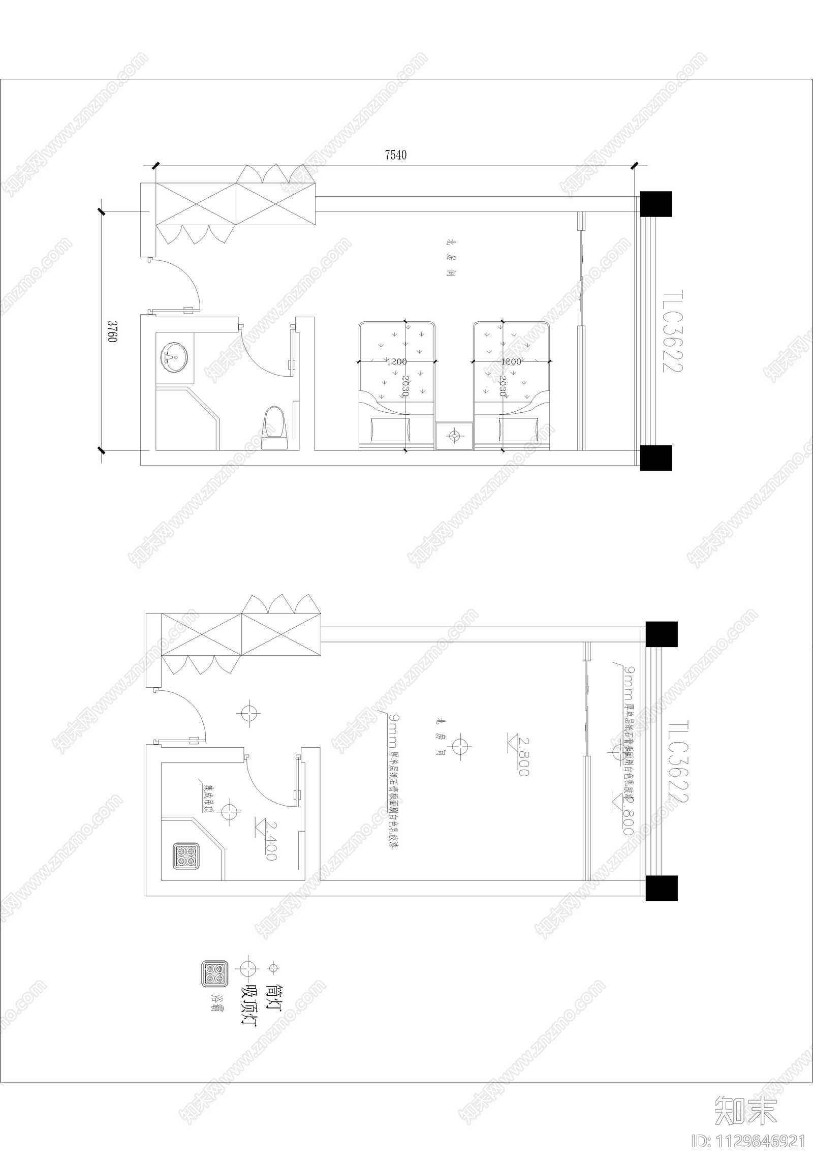 浙江东源电子有限公司办公楼室内cad施工图下载【ID:1129846921】