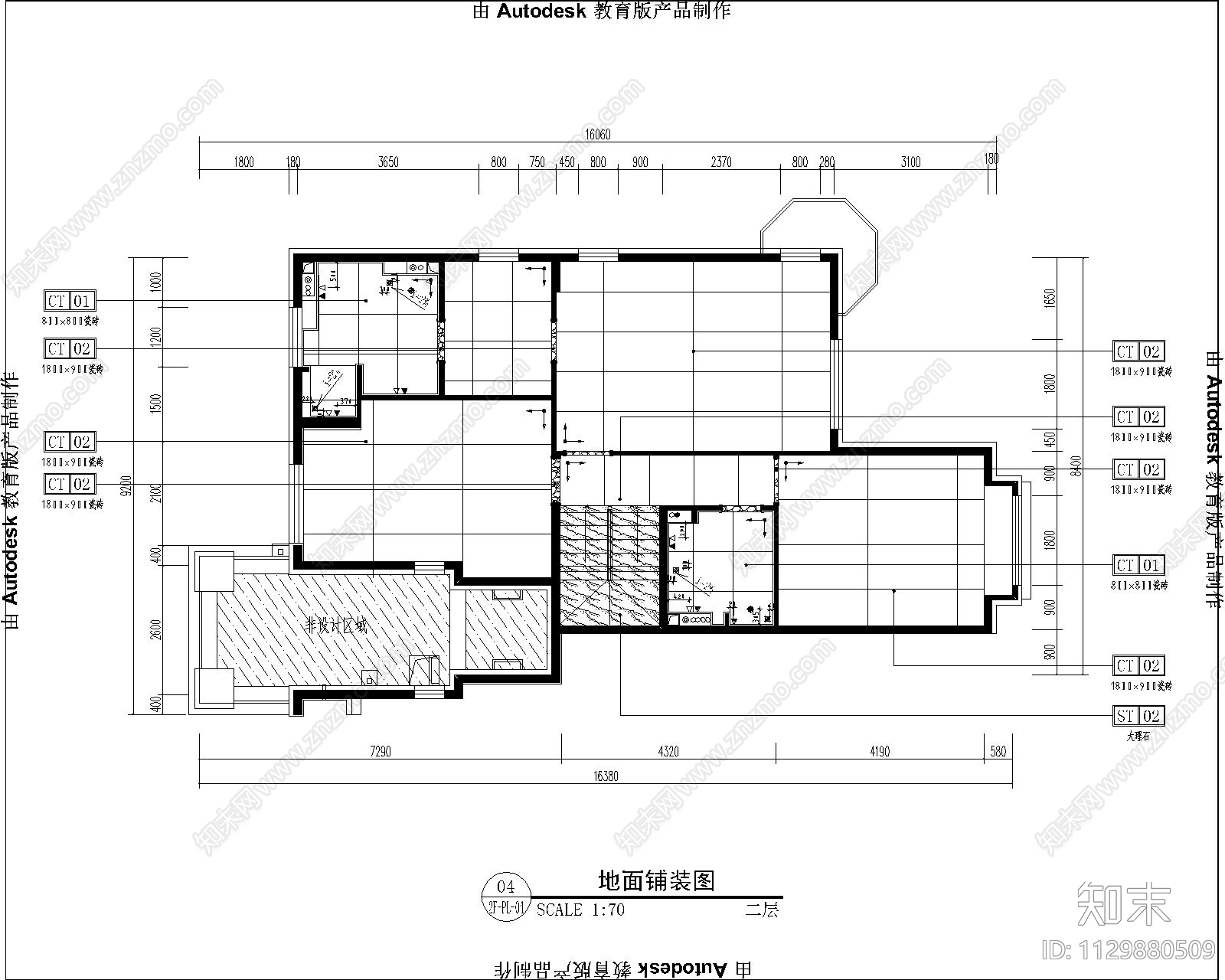 别墅室内装修cad施工图下载【ID:1129880509】