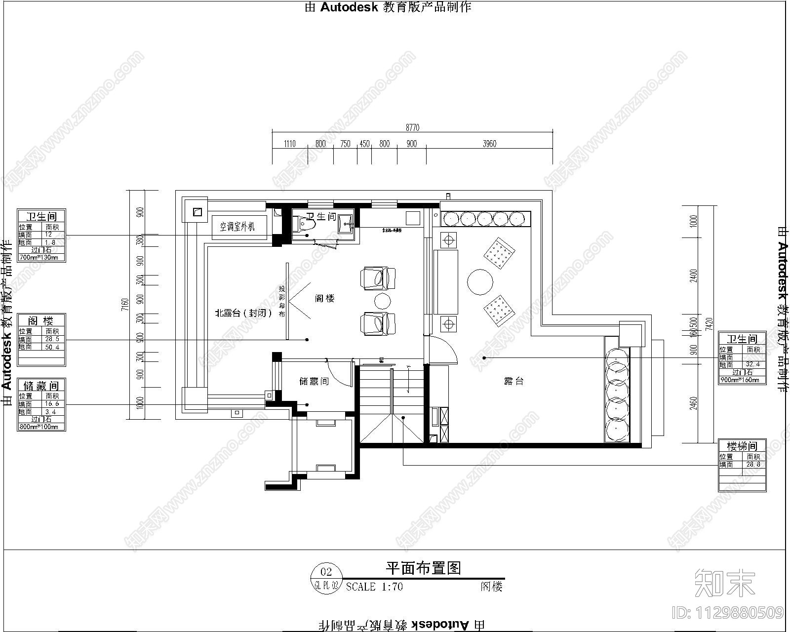 别墅室内装修cad施工图下载【ID:1129880509】