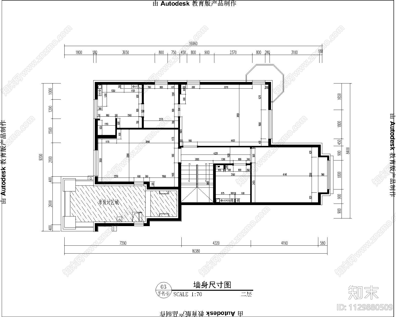 别墅室内装修cad施工图下载【ID:1129880509】