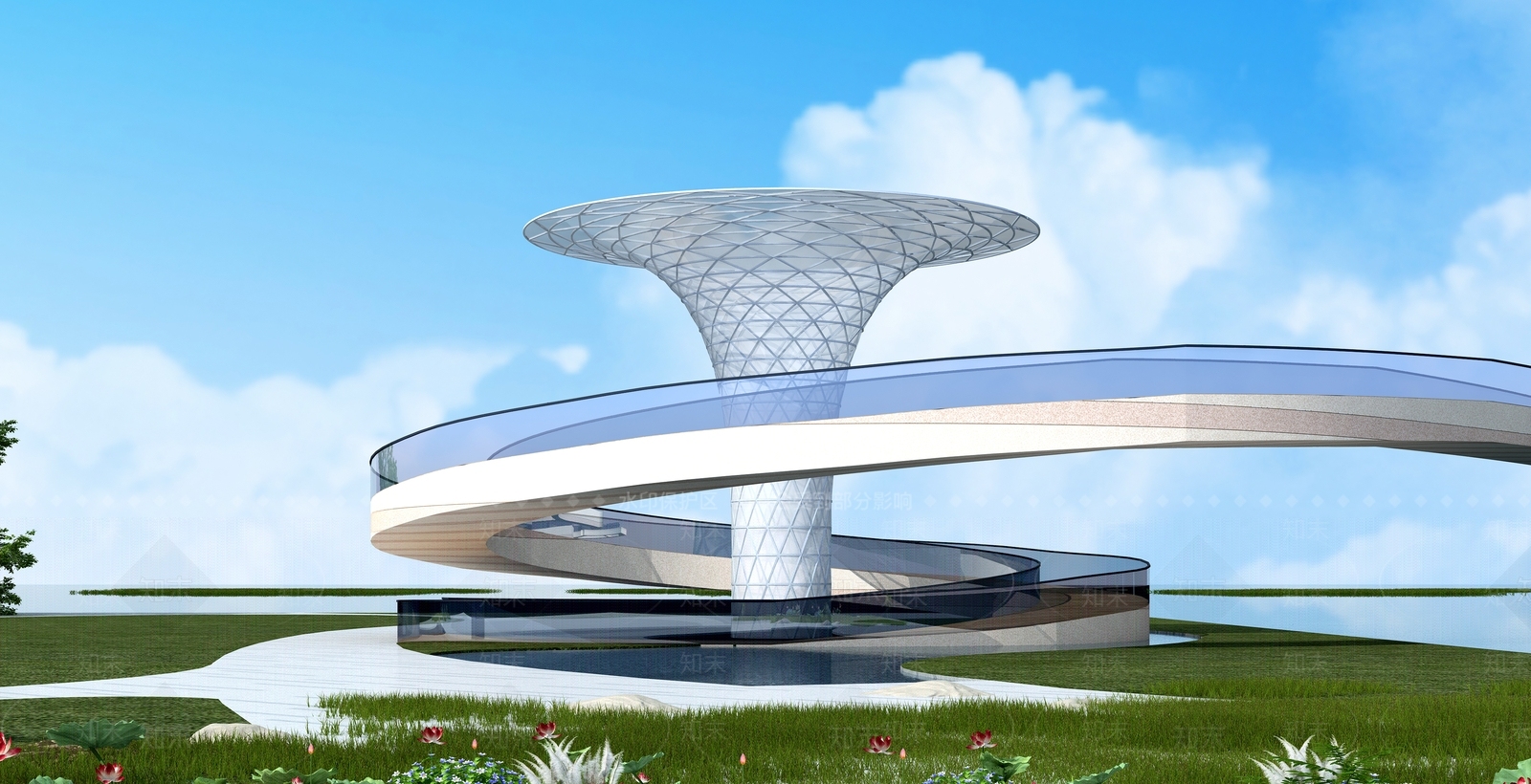 现代廊架3D模型下载【ID:1129884257】
