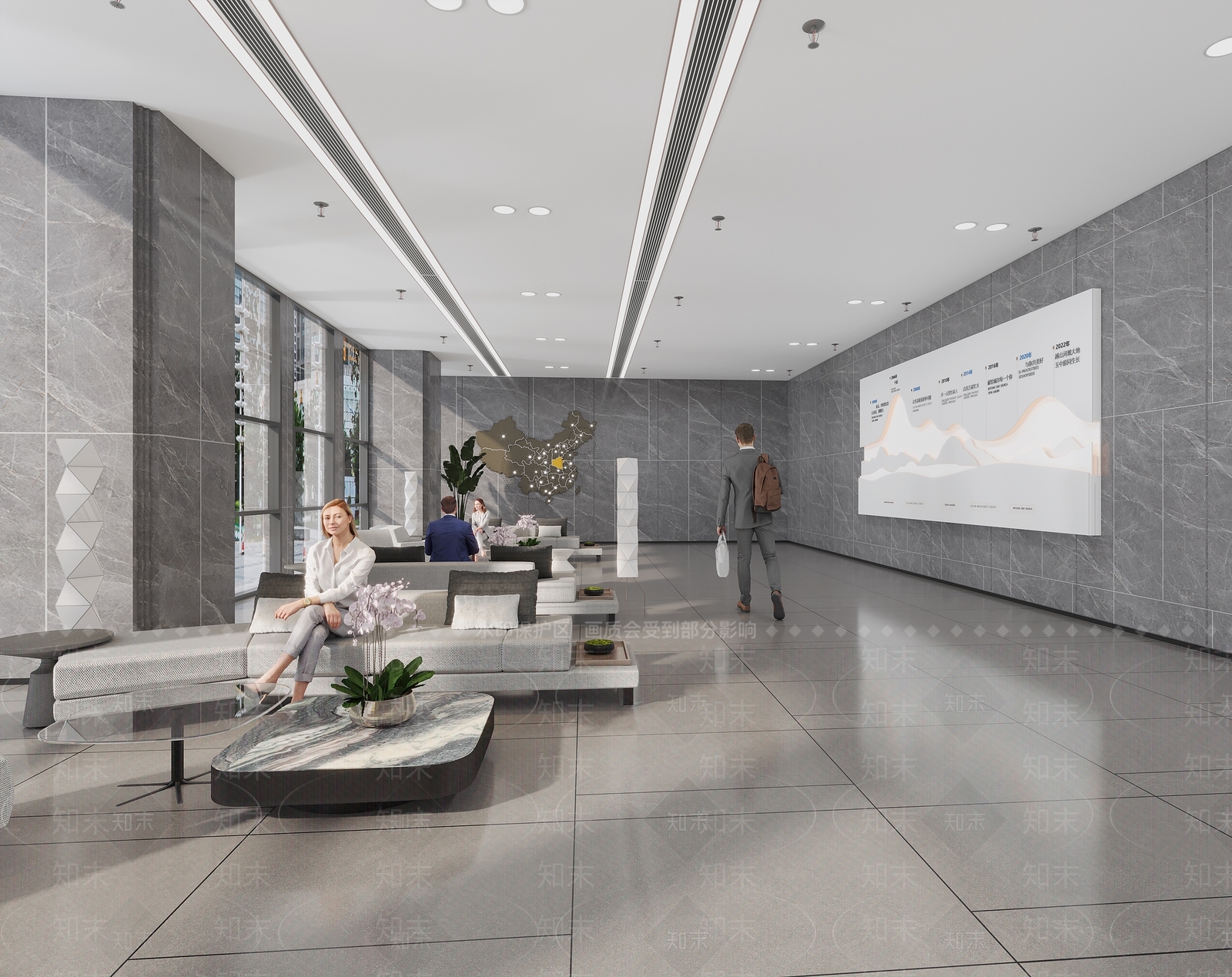 现代公司大堂3D模型下载【ID:1129885347】