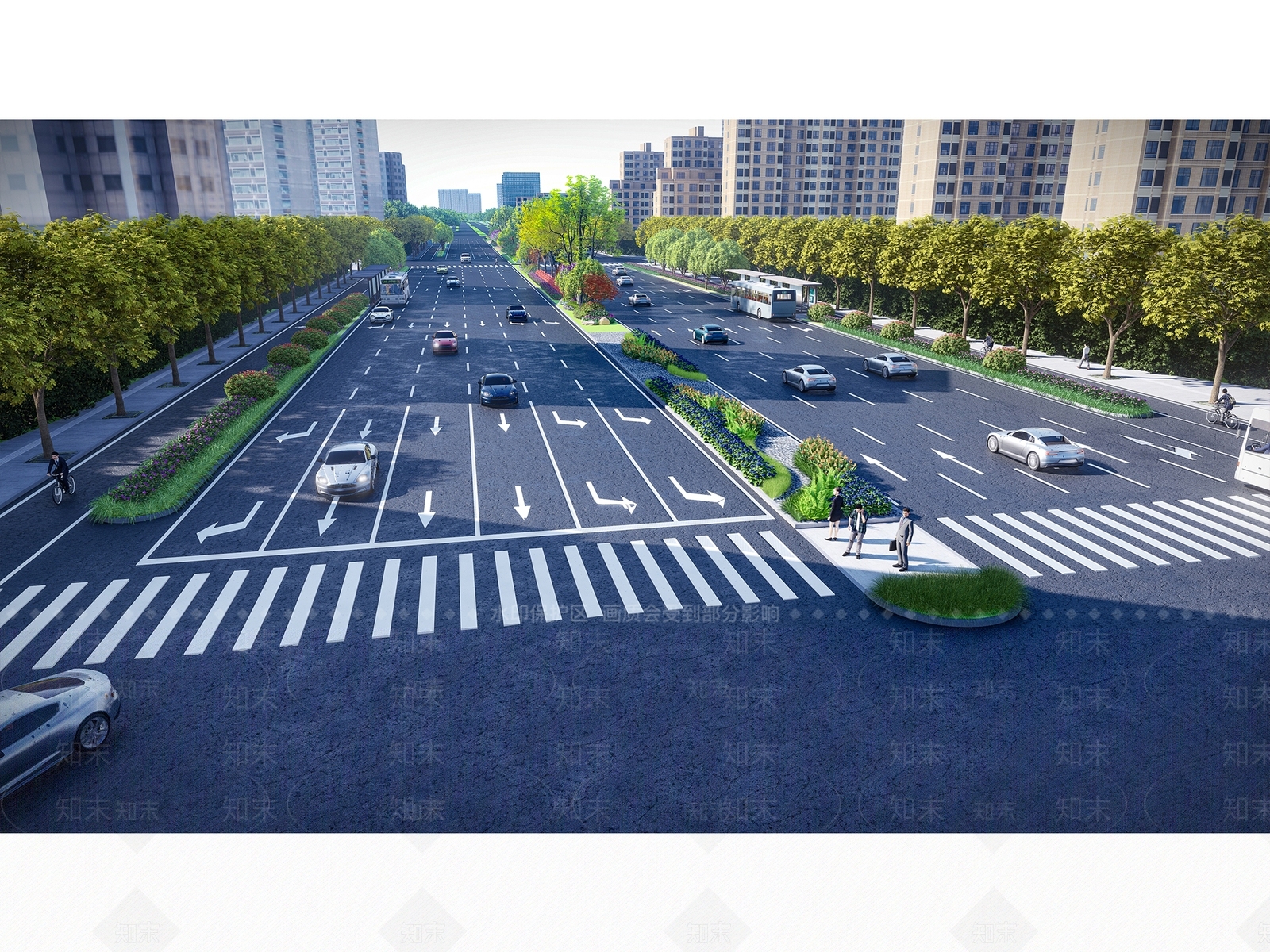 现代市政道路SU模型下载【ID:1129886588】