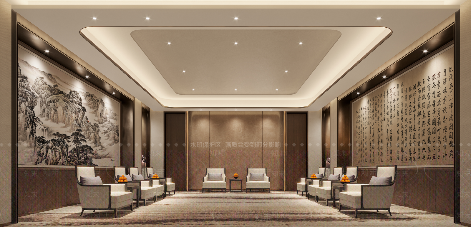 新中式贵宾接待室3D模型下载【ID:1129887143】