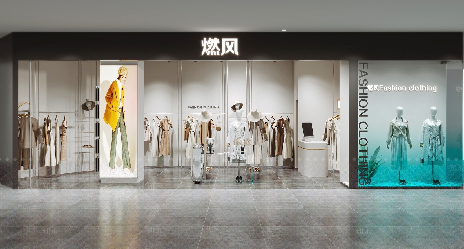 现代女装服装店SU模型下载【ID:1129888197】