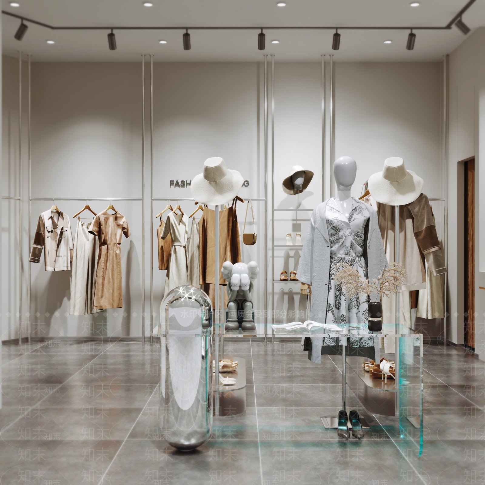 现代女装服装店SU模型下载【ID:1129888197】