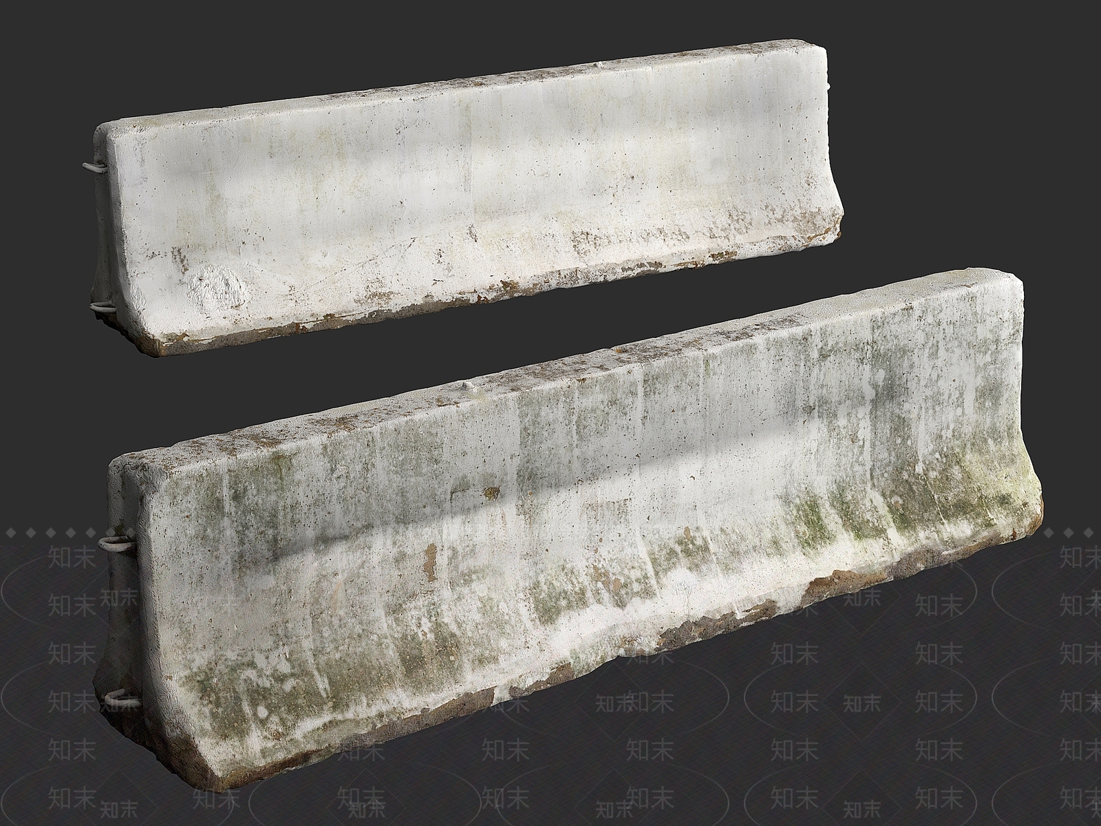 混凝土护栏3D模型下载【ID:1129891482】