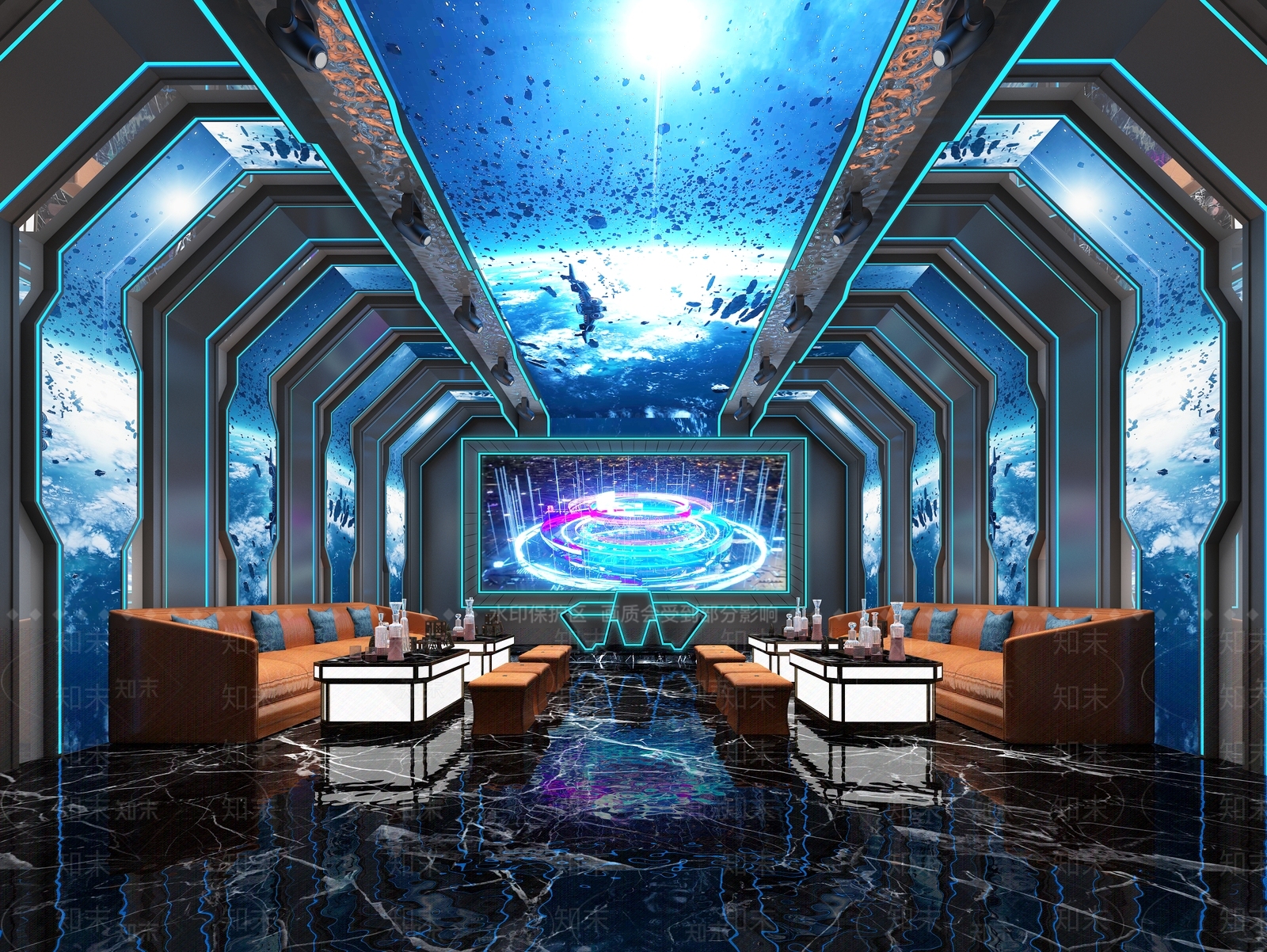 现代KTV包厢3D模型下载【ID:1129892582】