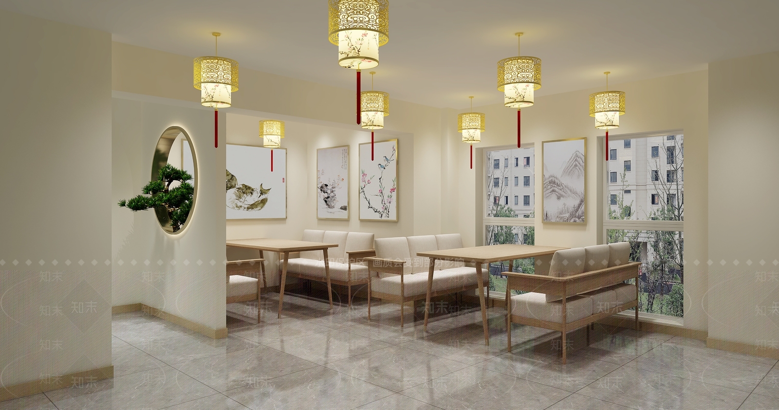 新中式海鲜店3D模型下载【ID:1129896737】
