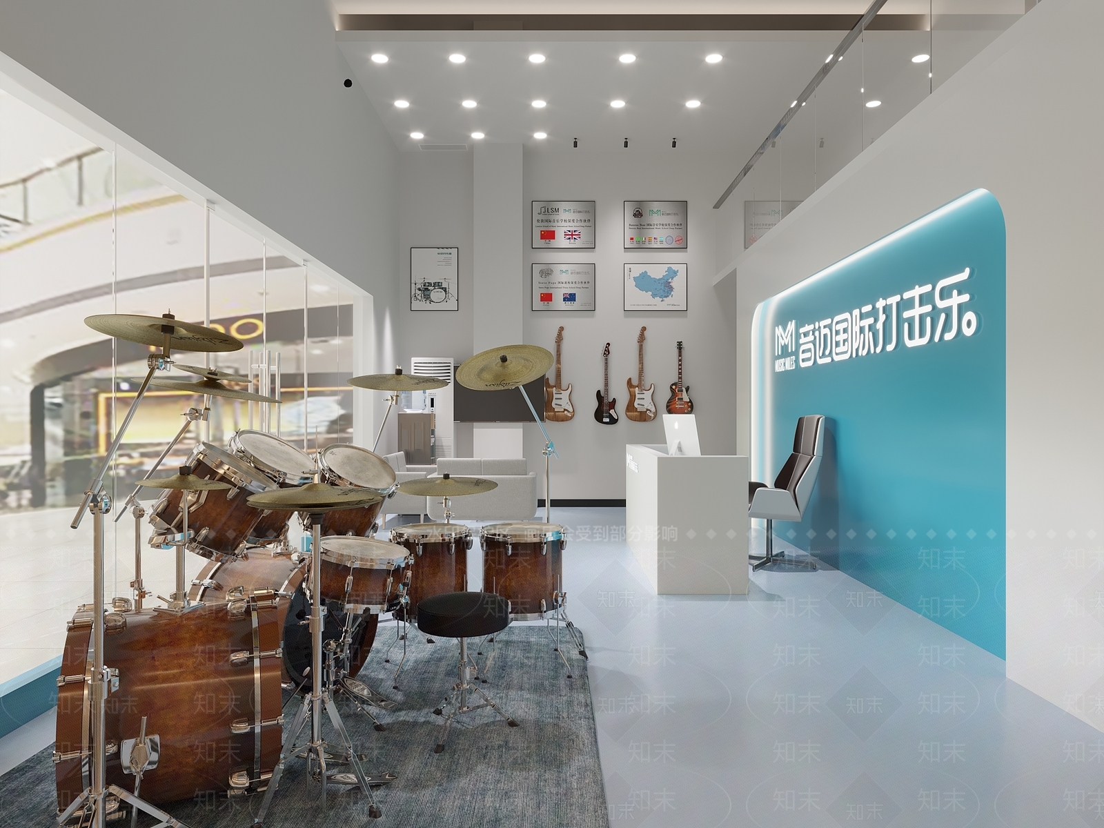 现代学校教室SU模型下载【ID:1129911614】