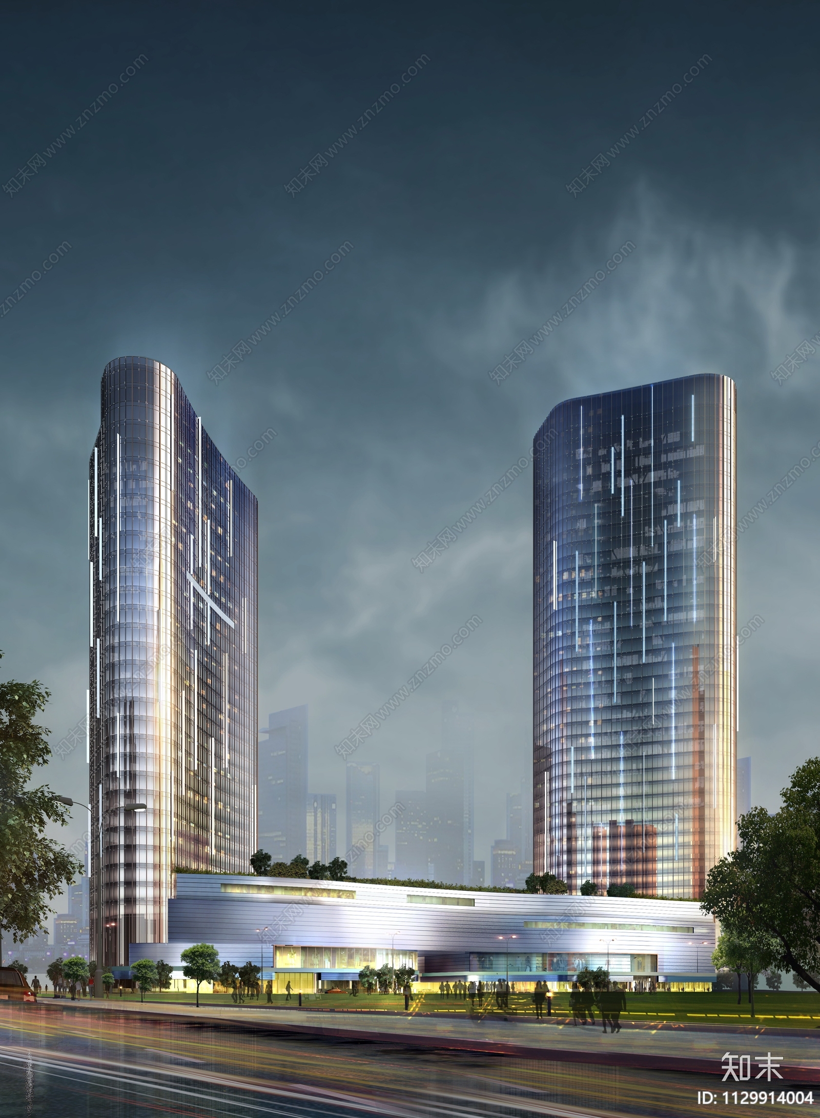 商业高层办公建筑施工图下载【ID:1129914004】