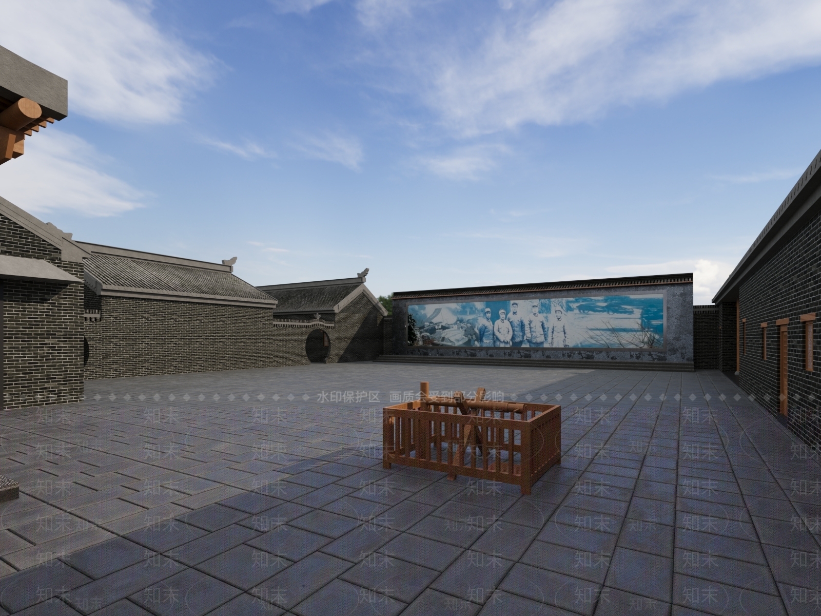 中式古建3D模型下载【ID:1129914708】