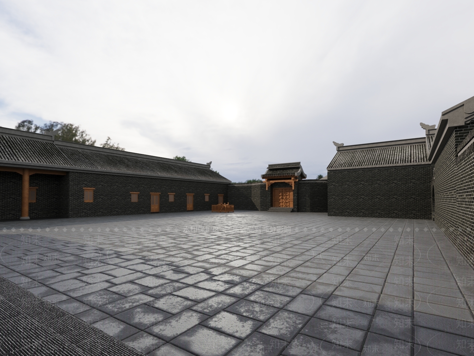 中式古建3D模型下载【ID:1129914708】