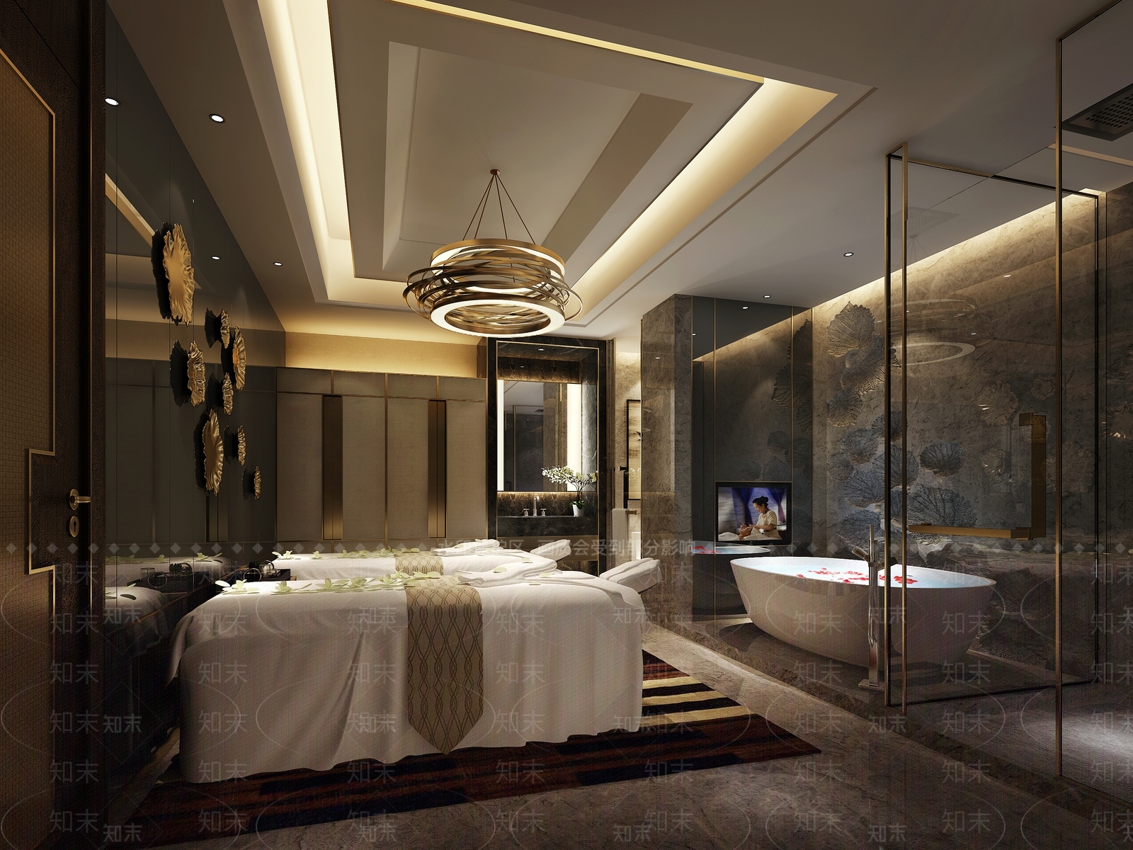 现代美容SPA店包间3D模型下载【ID:1129925063】