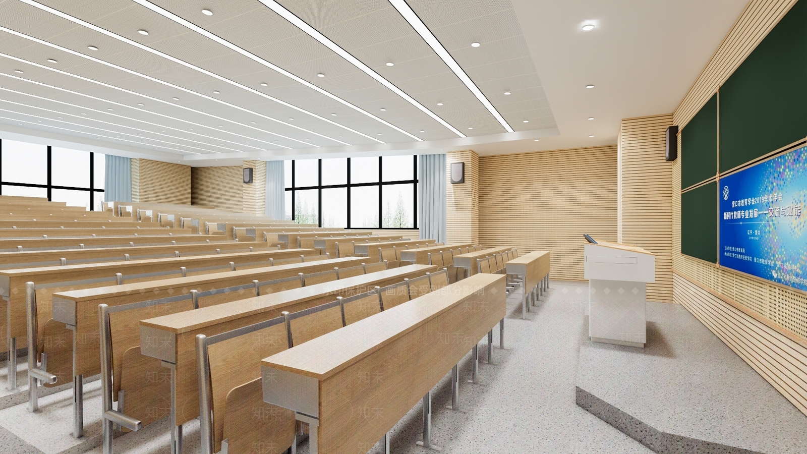 现代阶梯教室SU模型下载【ID:1129932038】