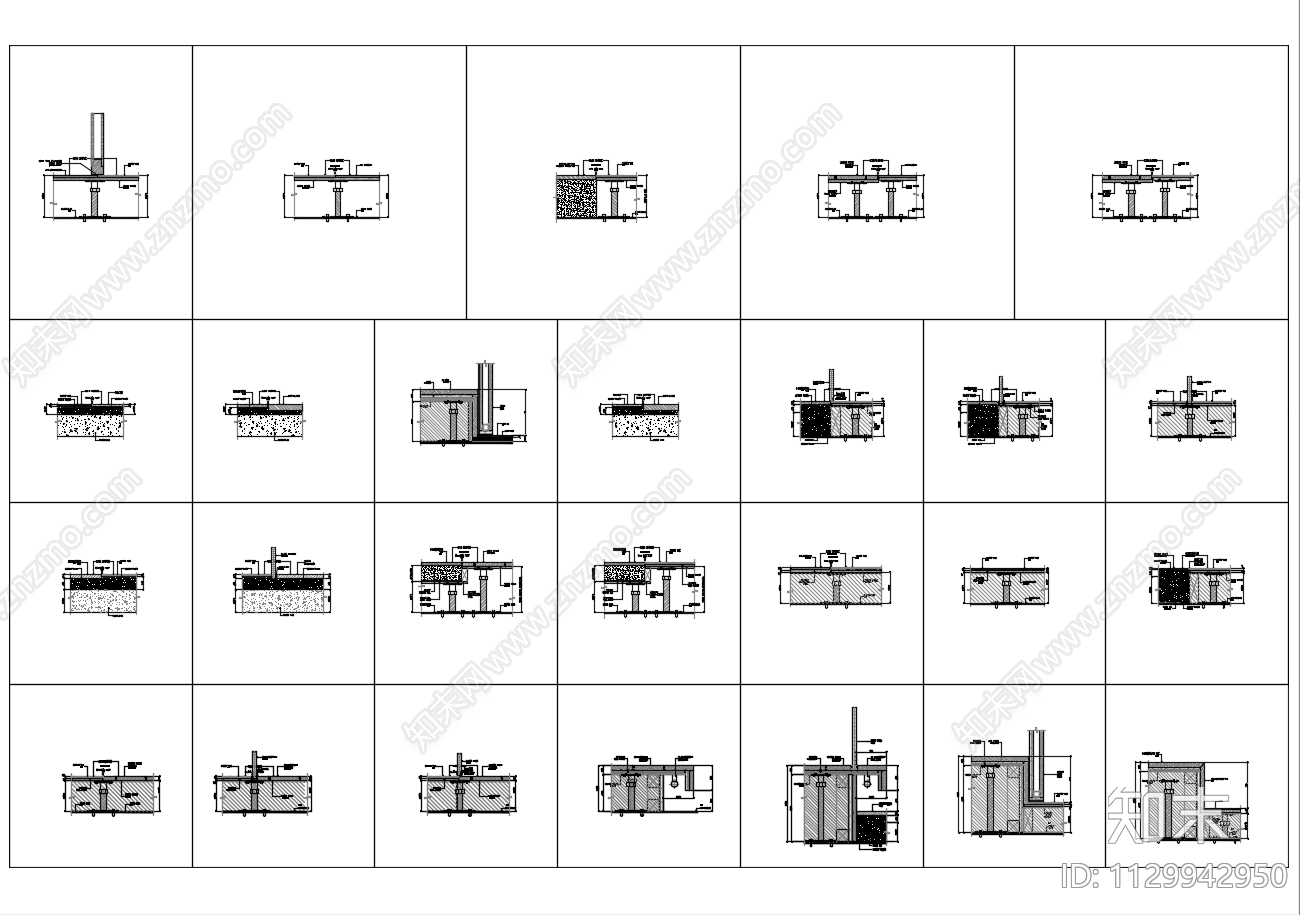 各种地坪节点cad施工图下载【ID:1129942950】