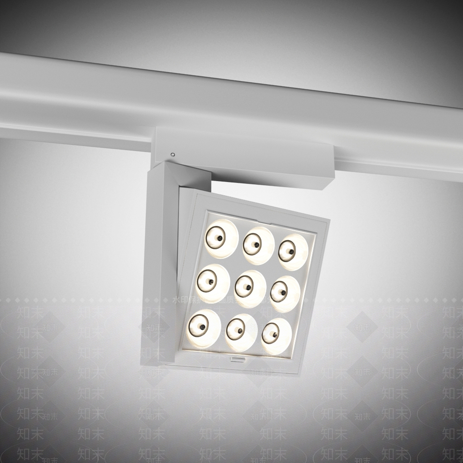 现代眼睛式射灯3D模型下载【ID:1129945124】