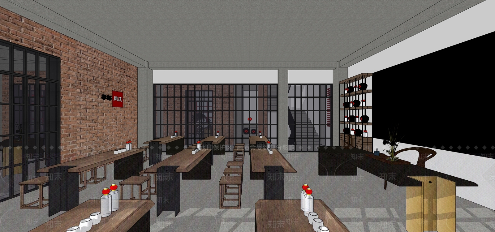 现代文化空间SU模型下载【ID:1129950400】