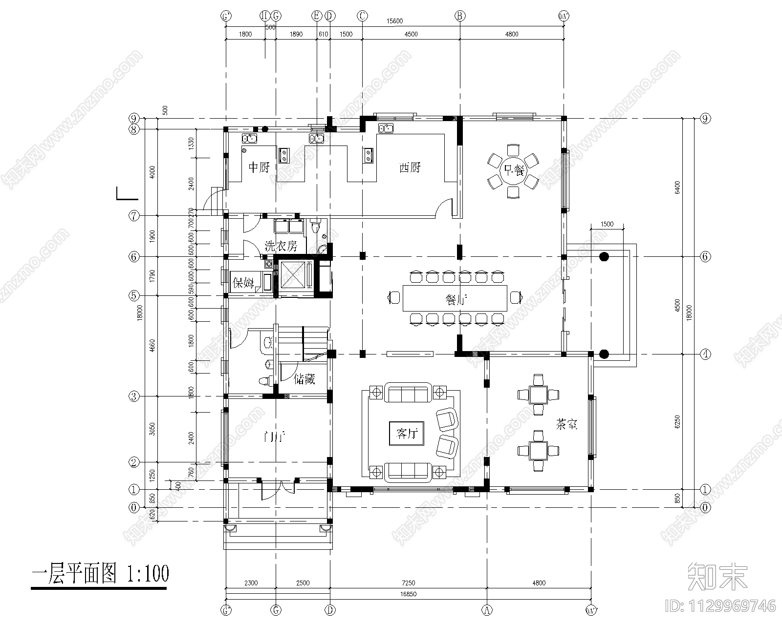 20套独栋别墅施工图下载【ID:1129969746】