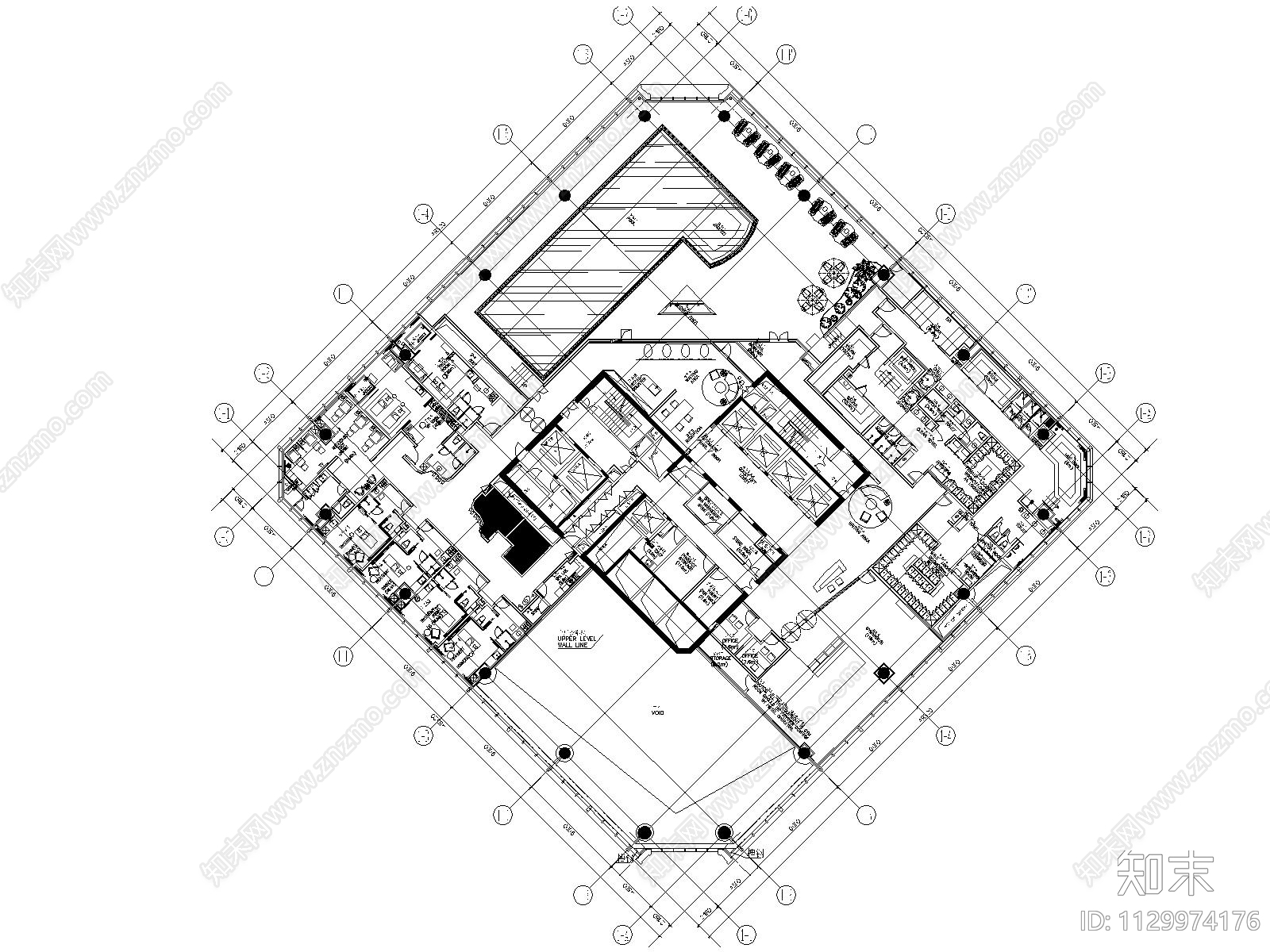 现代简约豪华酒店cad施工图下载【ID:1129974176】