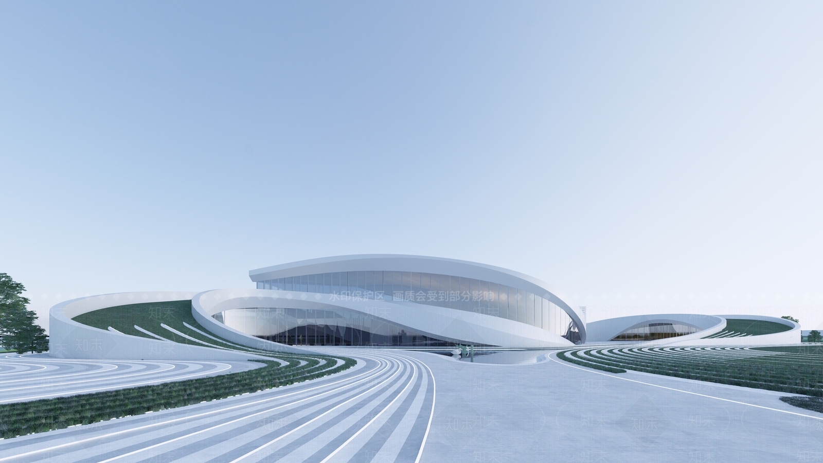 现代科技展览馆SU模型下载【ID:1129975275】